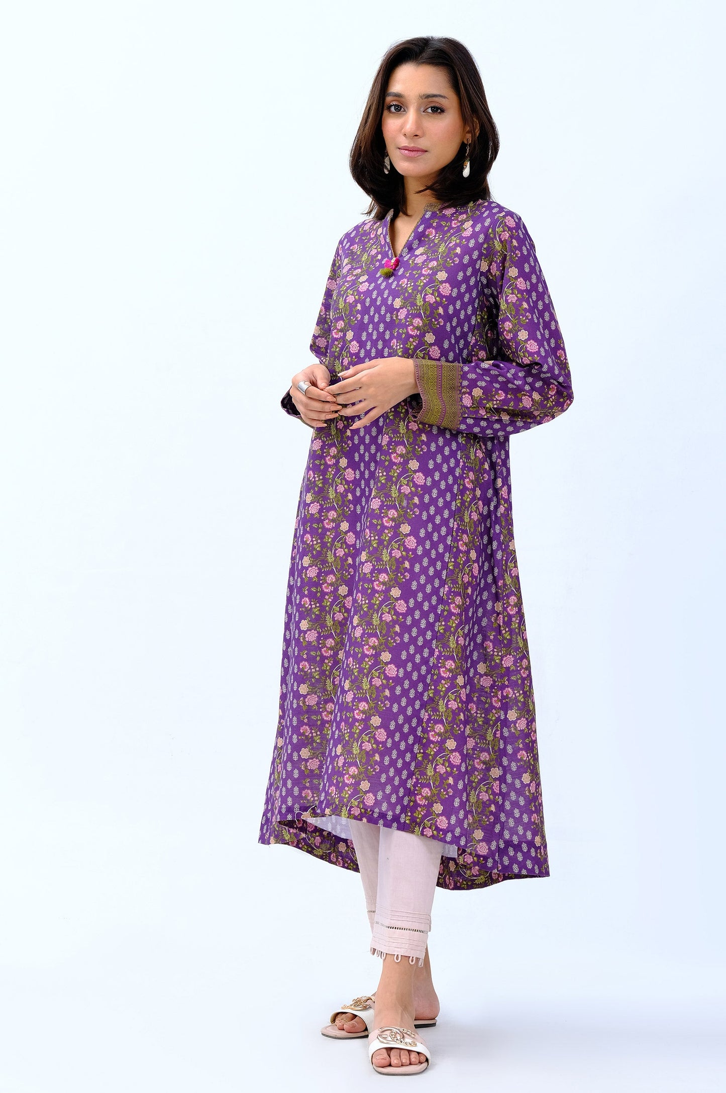 Unstitched 1 Piece Printed Khaddar Shirt