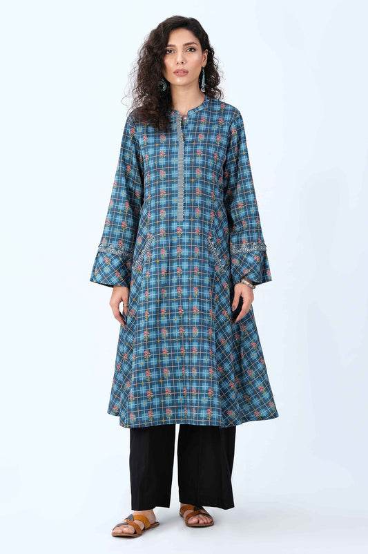 Unstitched 1 Piece Printed Khaddar Shirt