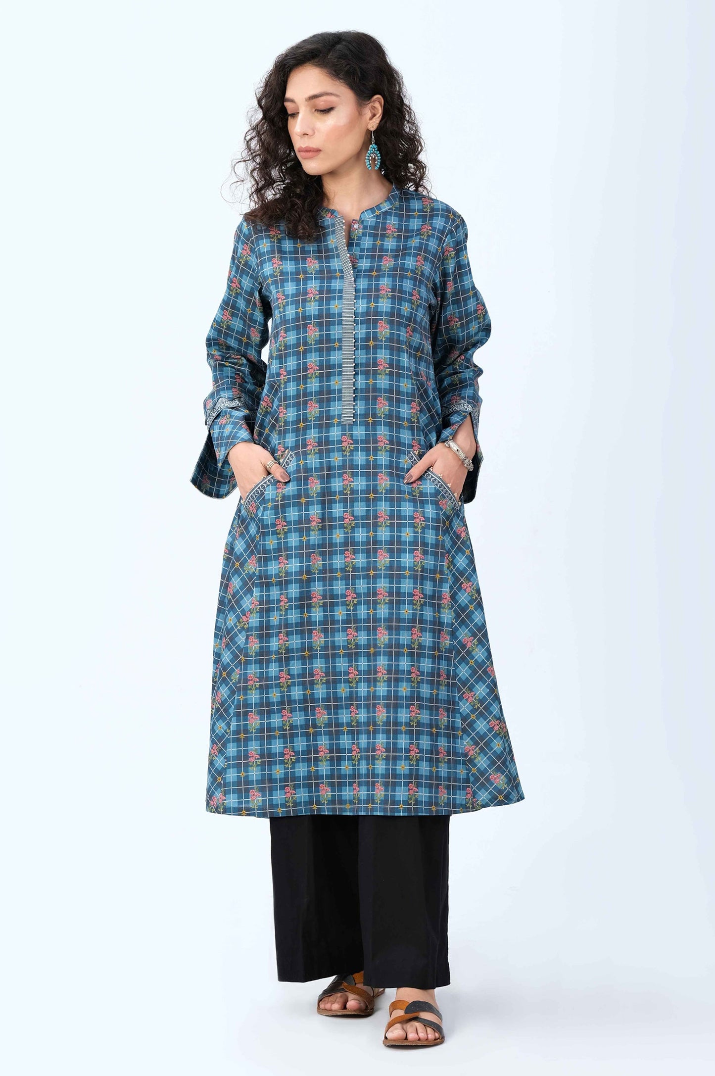 Unstitched 1 Piece Printed Khaddar Shirt
