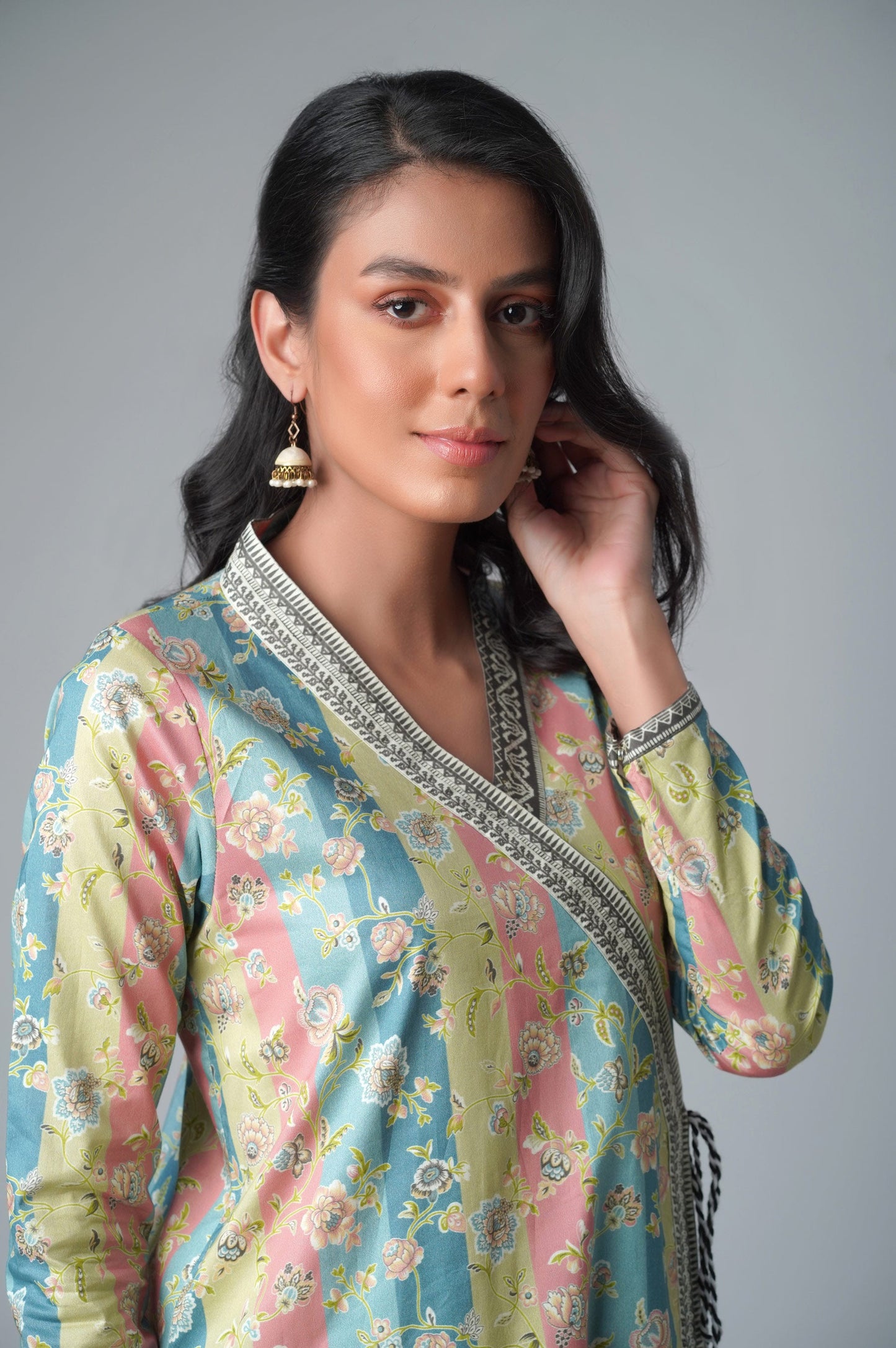 Unstitched 1 Piece Printed Lawn Shirt