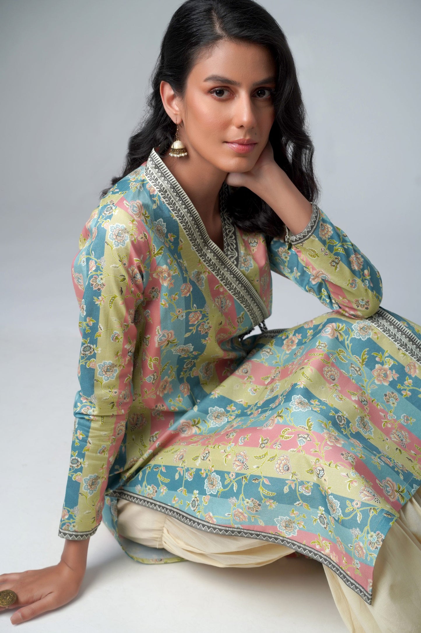 Unstitched 1 Piece Printed Lawn Shirt