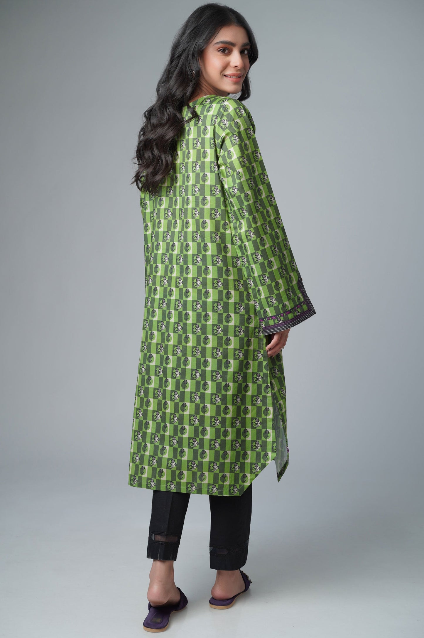 Unstitched 1 Piece Printed Lawn Shirt