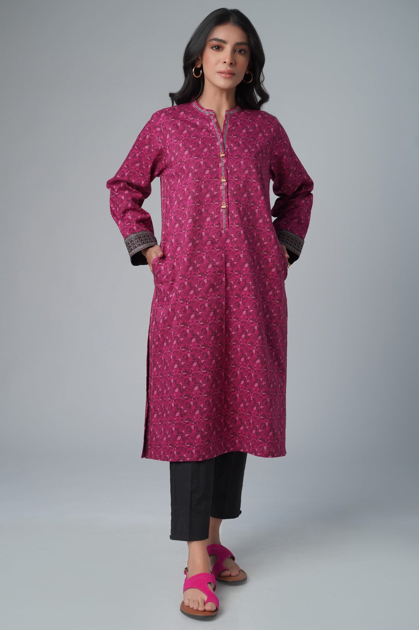 Unstitched 1 Piece Printed Lawn Shirt