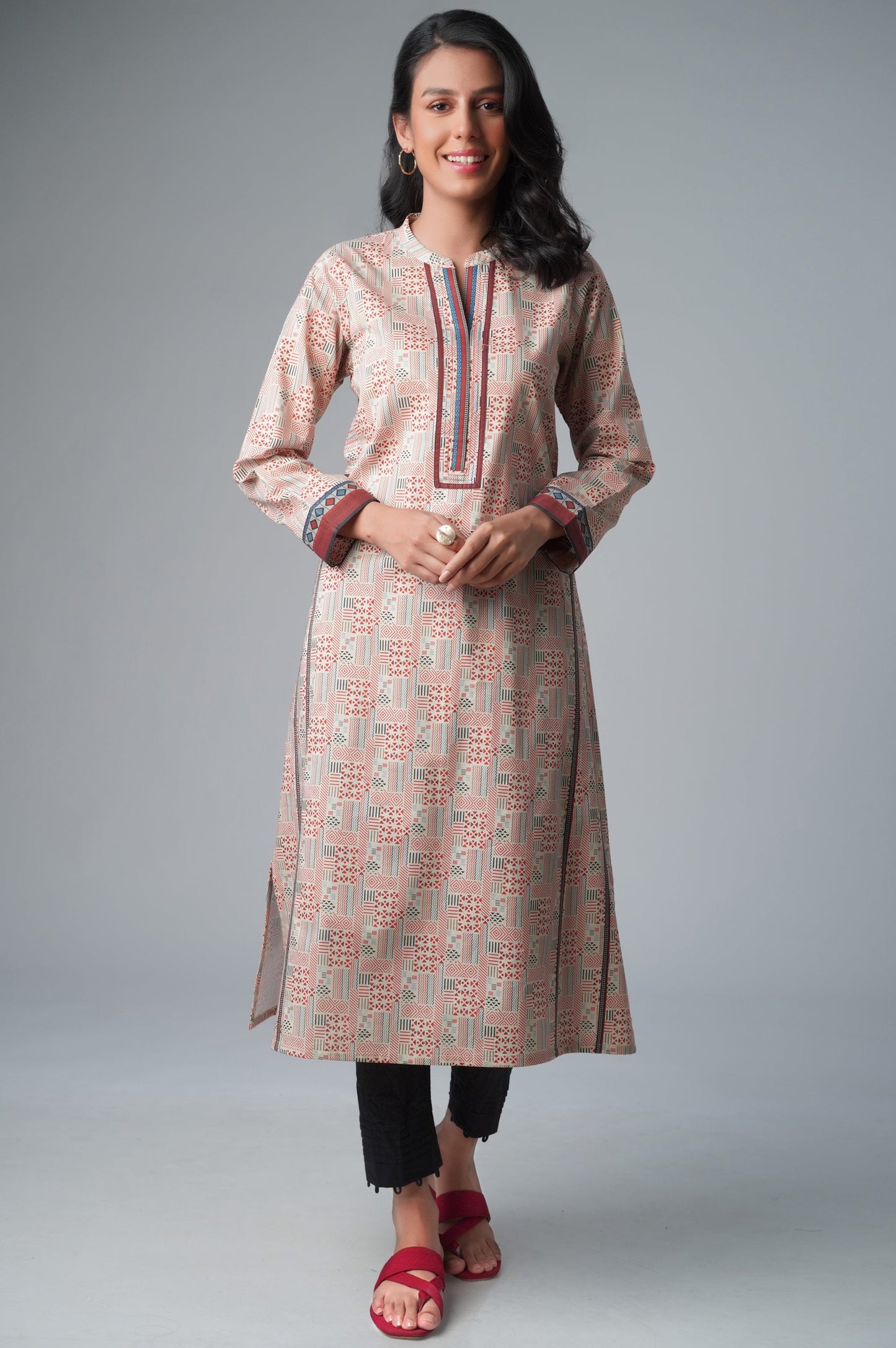 Unstitched 1 Piece Printed Lawn Shirt