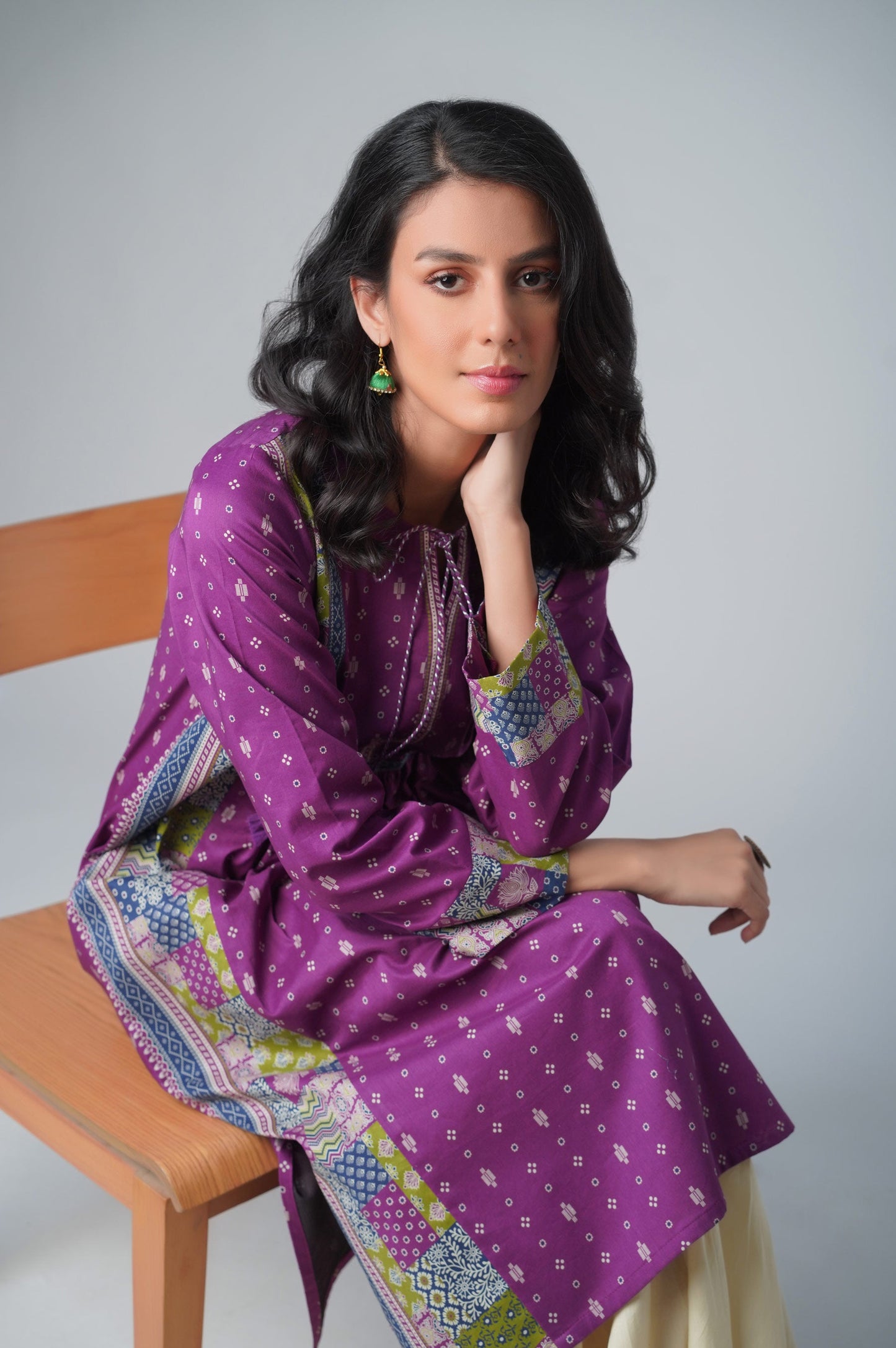 Unstitched 1 Piece Printed Lawn Shirt