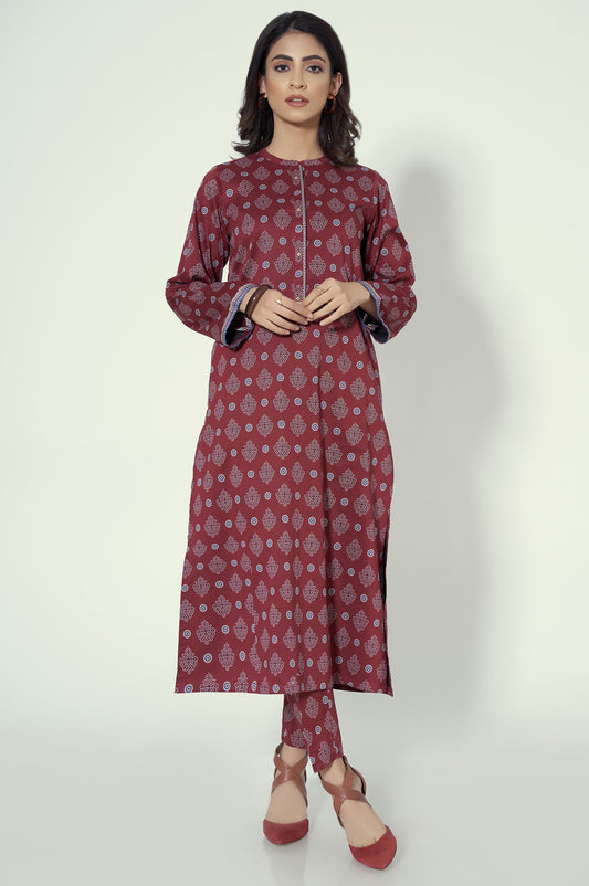 Unstitched 1 Piece Printed Lawn Shirt