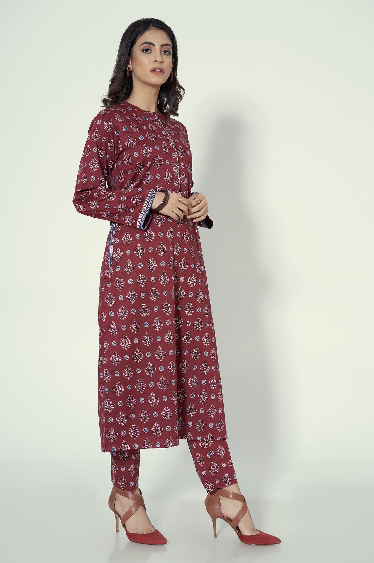 Unstitched 1 Piece Printed Lawn Shirt