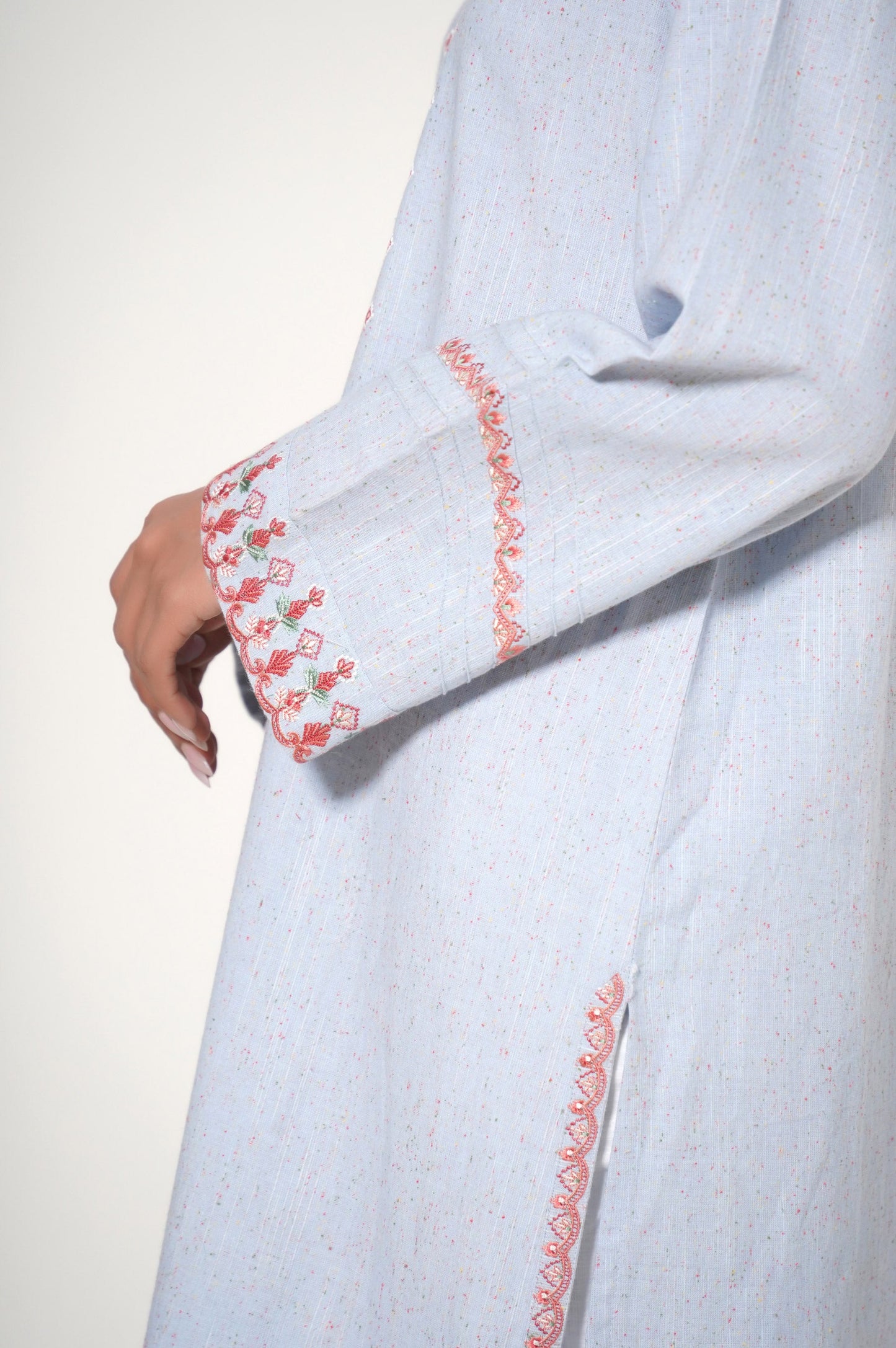 Stitched 1 Piece Embroidered Multi Neps Shirt
