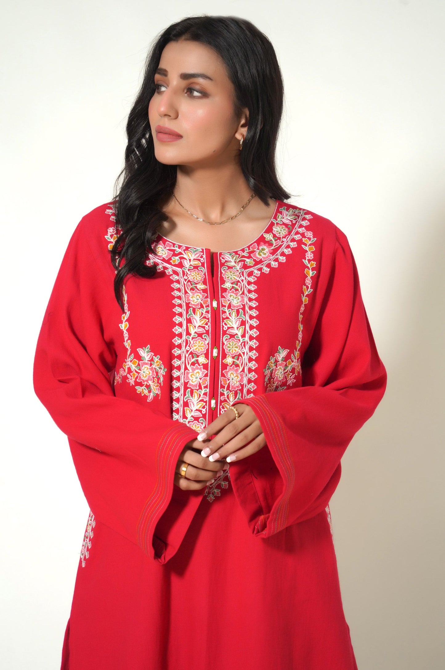 Unstitched 1 Piece Embroidered Cottel Shirt