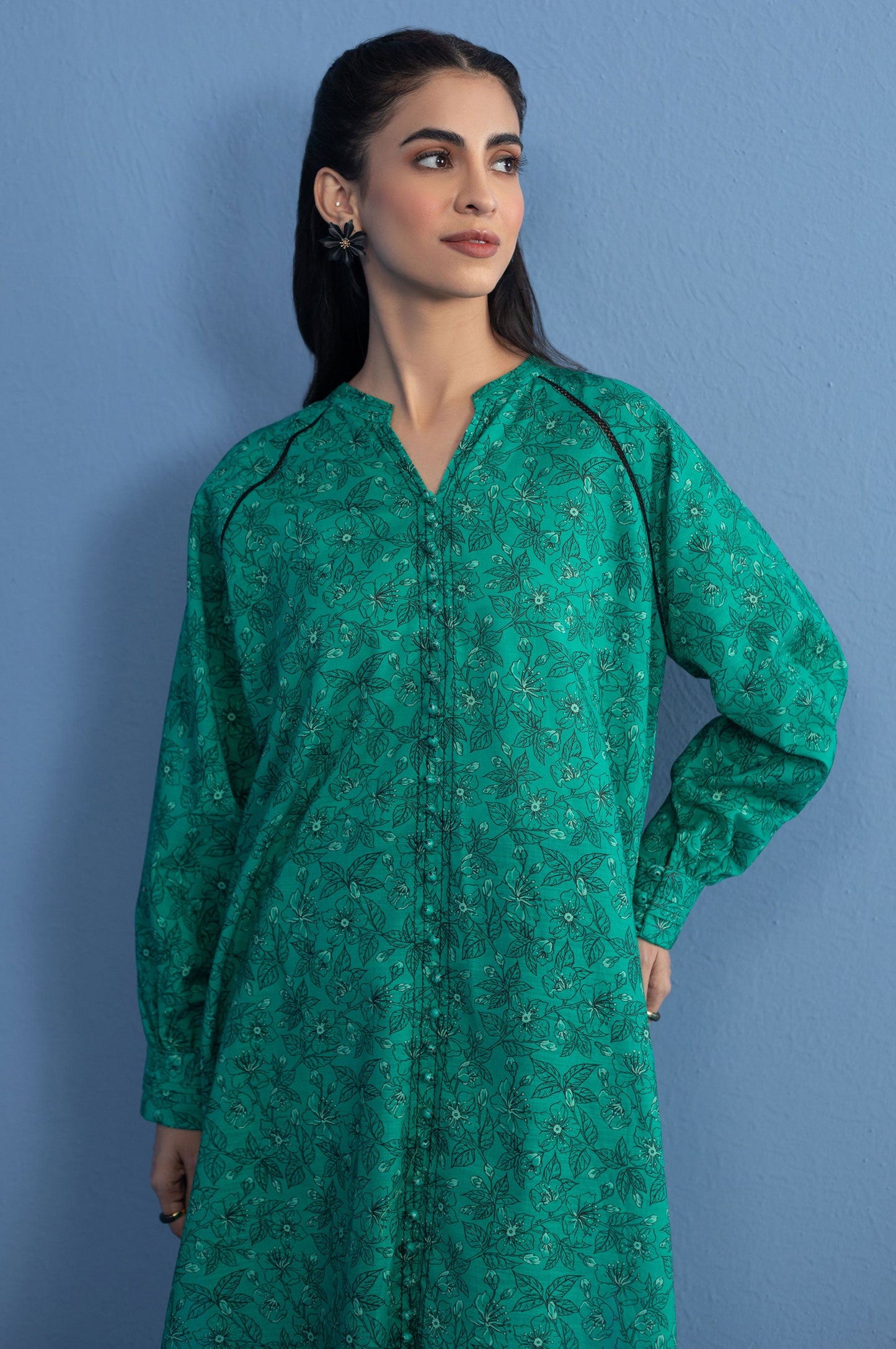 Unstitched 1 Piece Printed Cottel Shirt