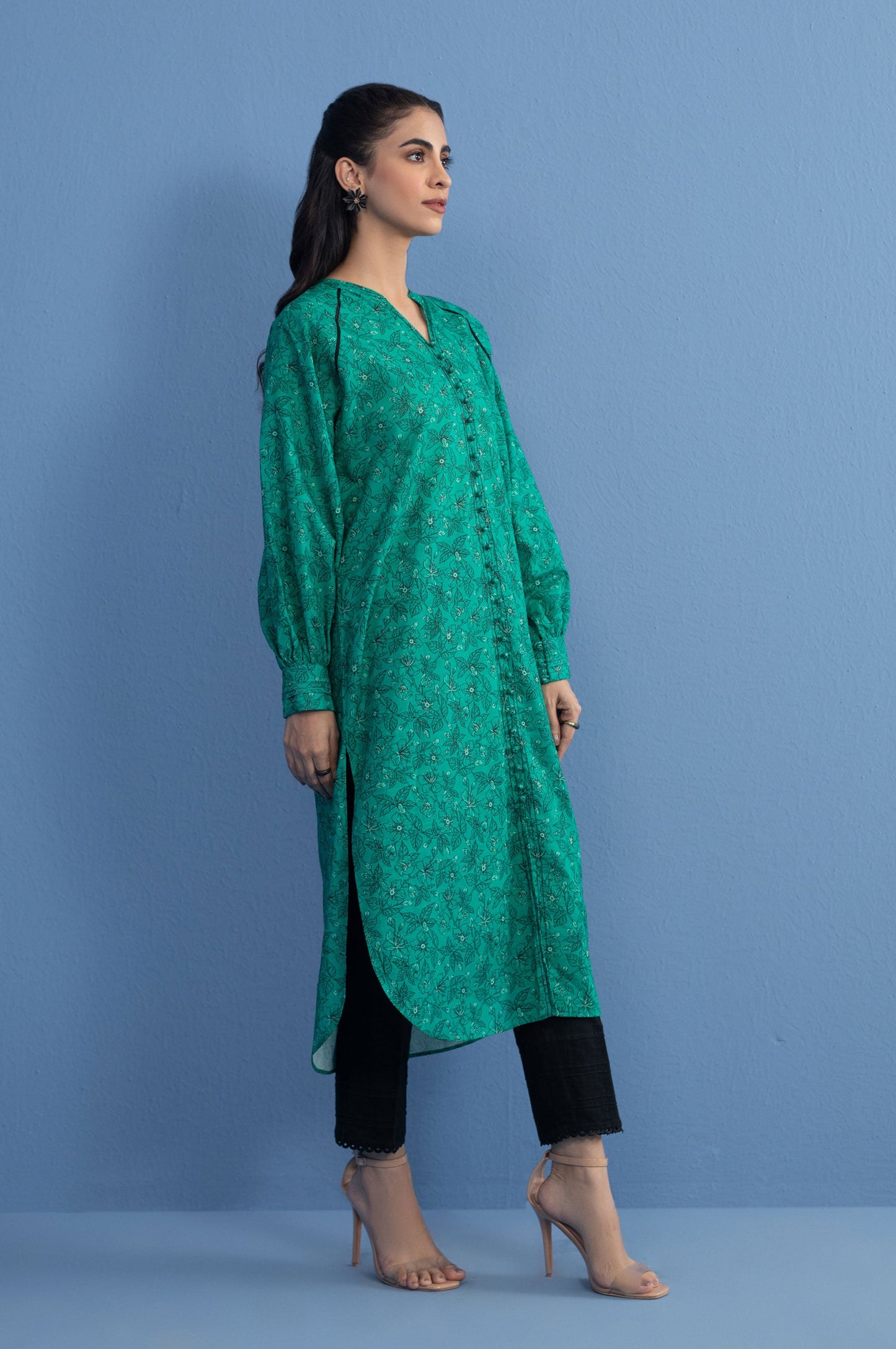 Unstitched 1 Piece Printed Cottel Shirt