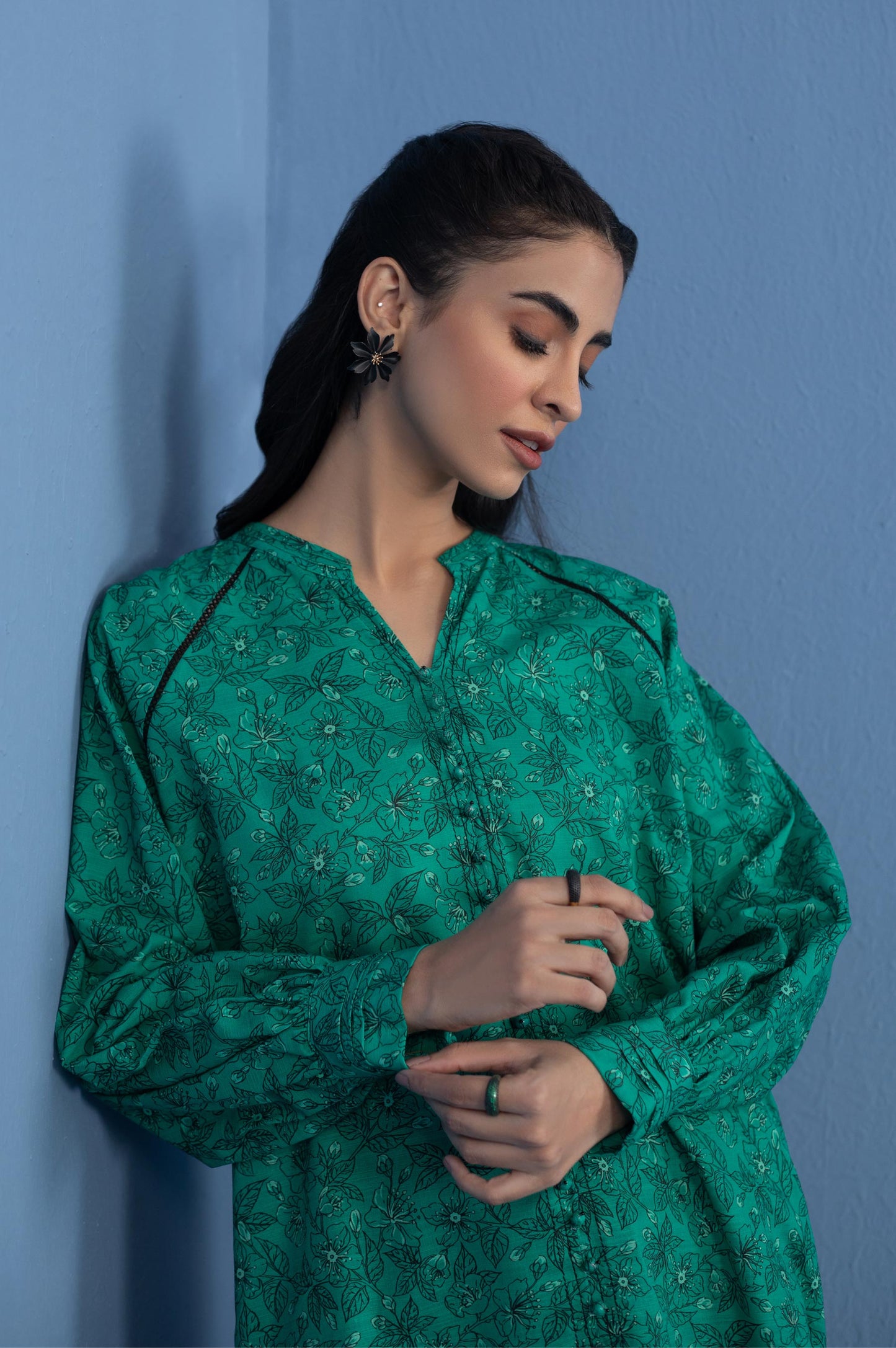 Unstitched 1 Piece Printed Cottel Shirt