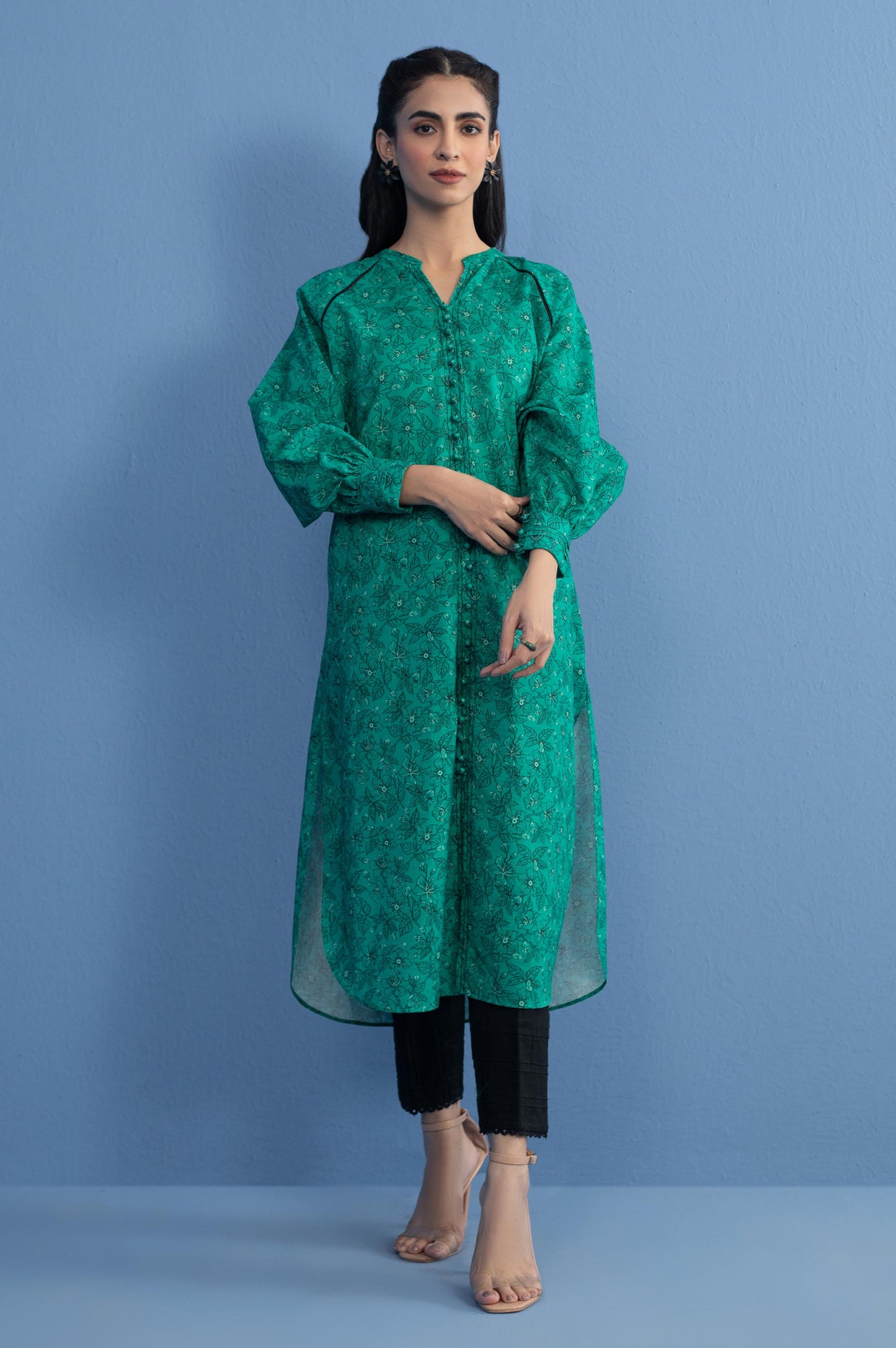 Unstitched 1 Piece Printed Cottel Shirt