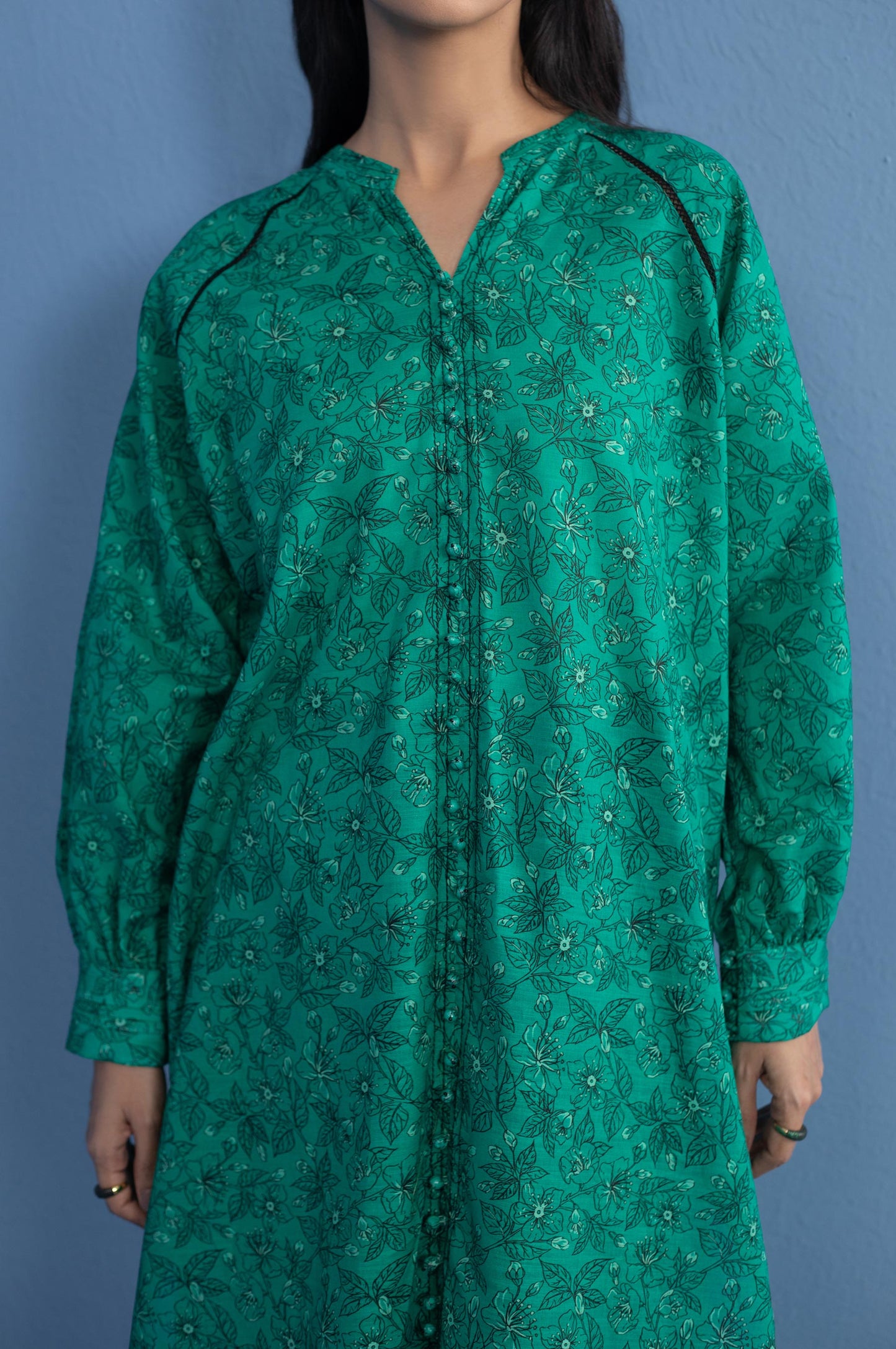 Unstitched 1 Piece Printed Cottel Shirt