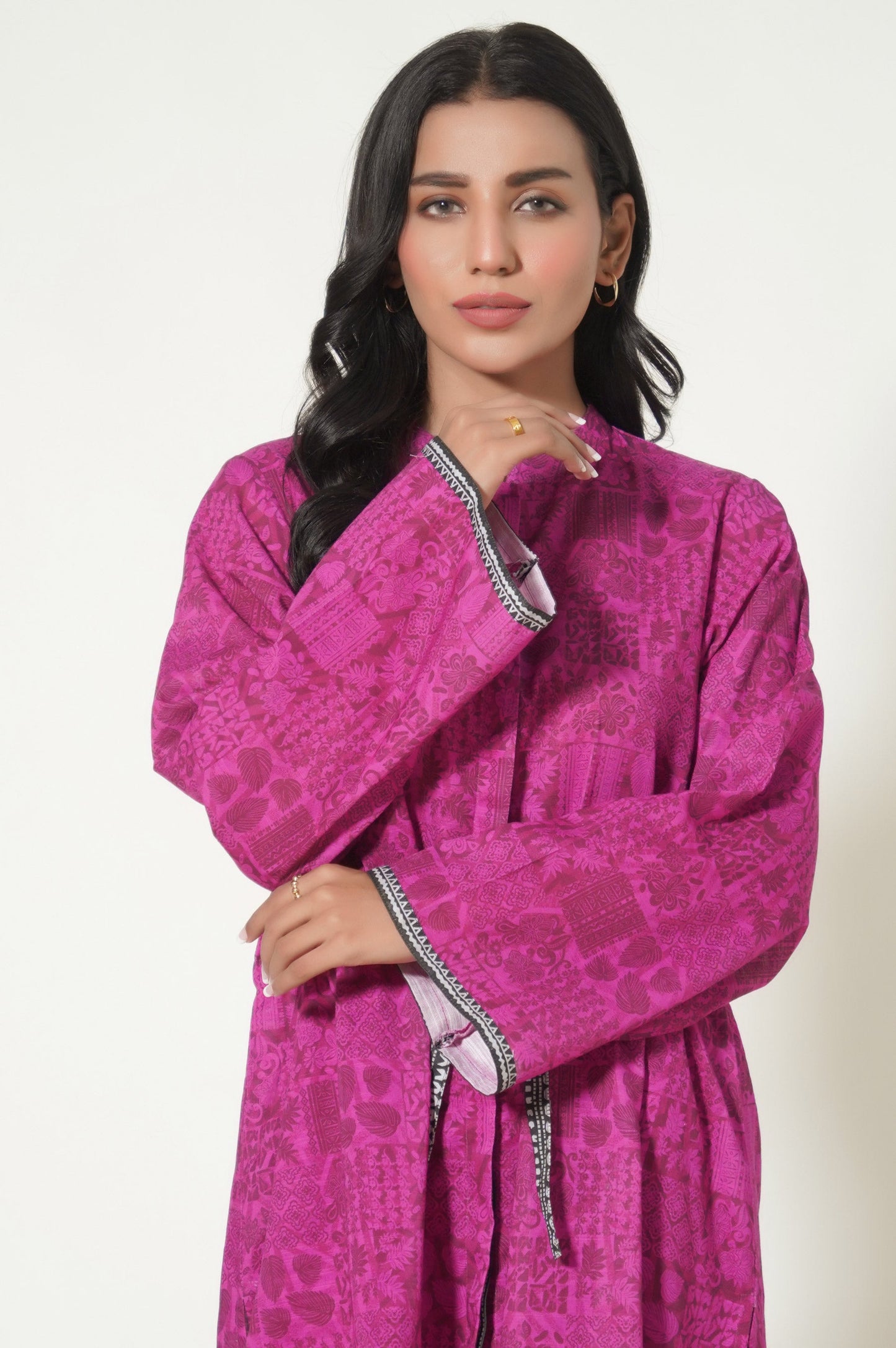 Unstitched 1 Piece Printed Cottle Shirt