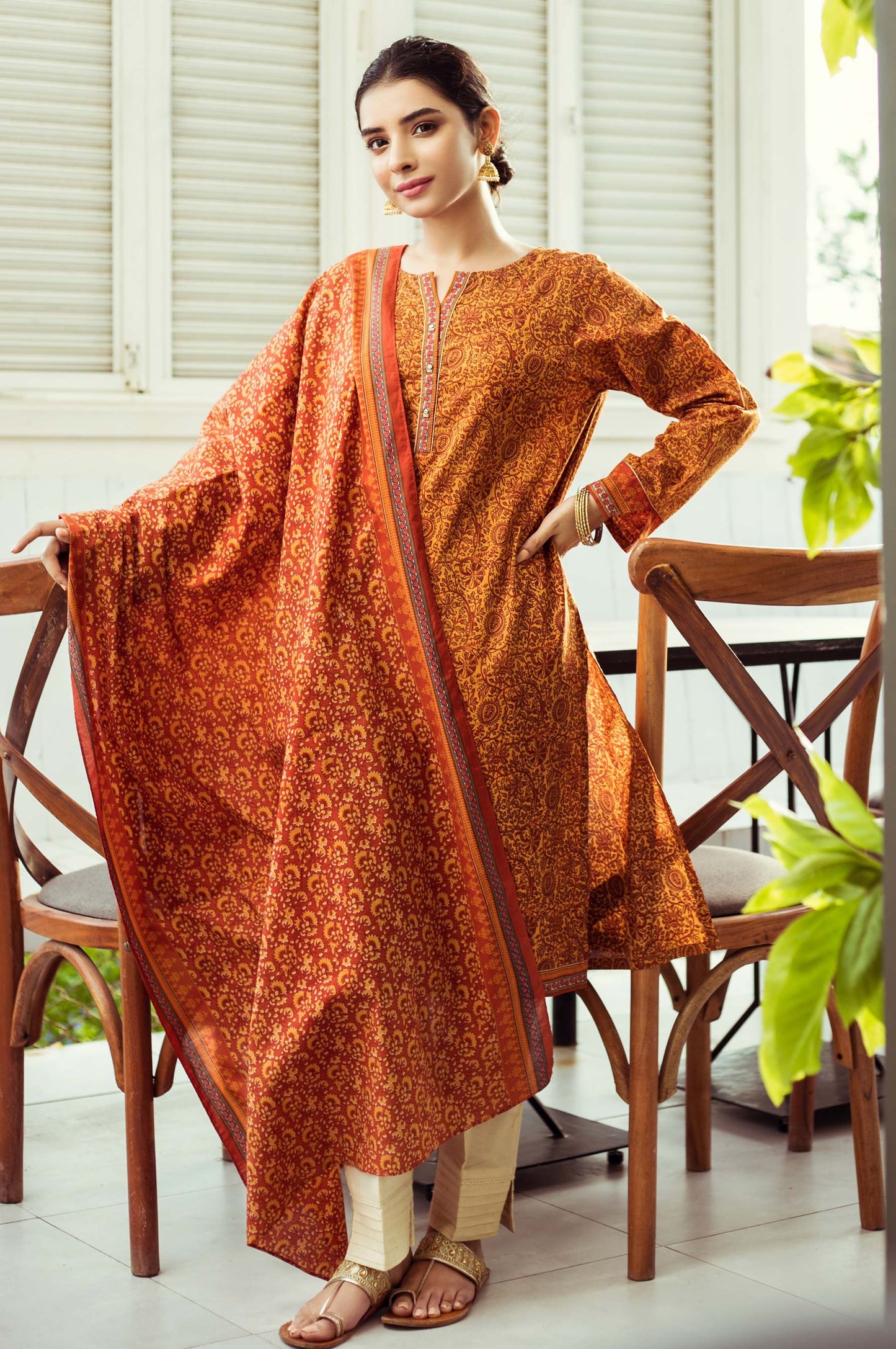 Unstitched 2 Piece Printed Cambric Suit