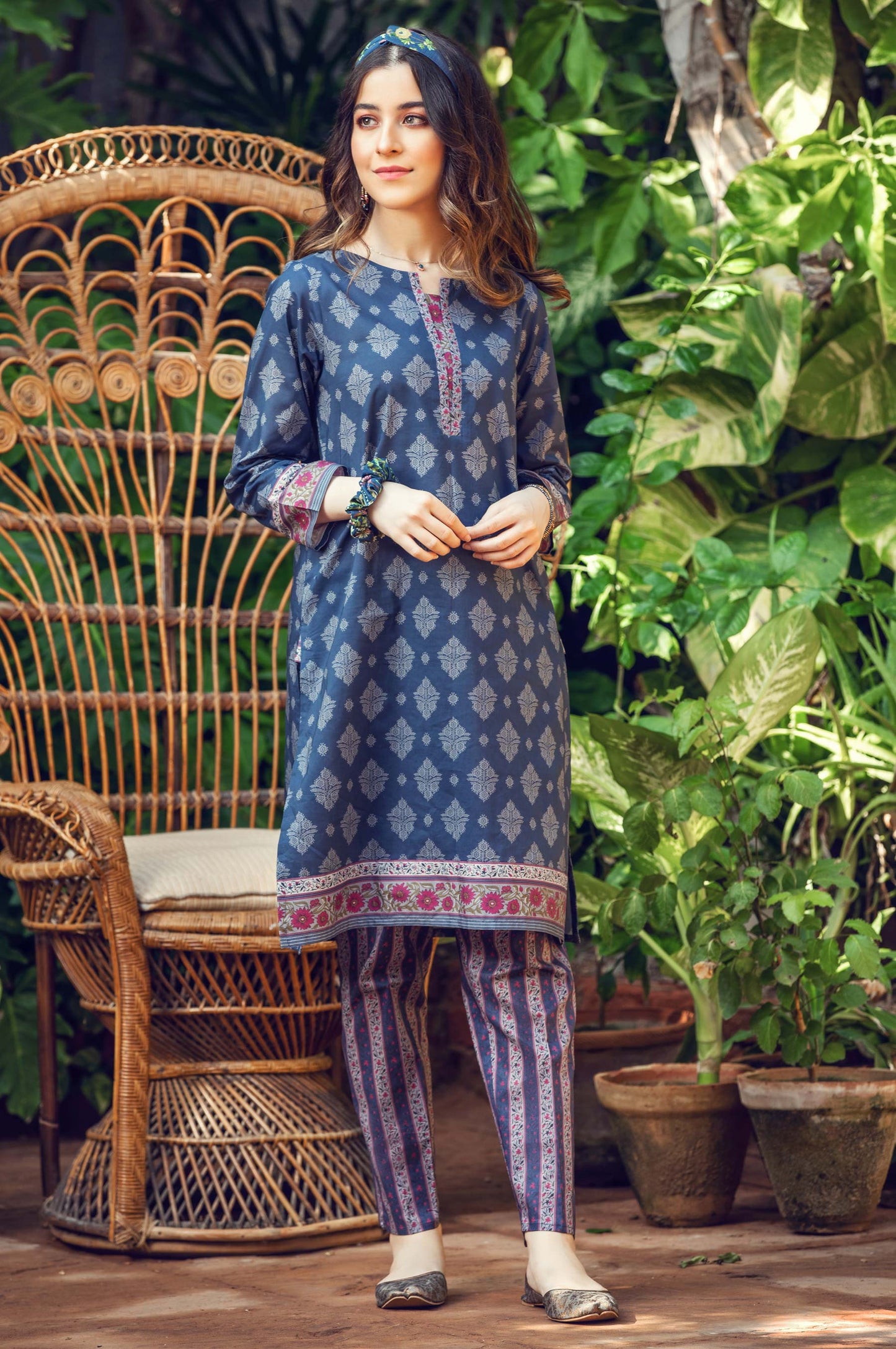 Unstitched 2 Piece Printed Cambric Suit