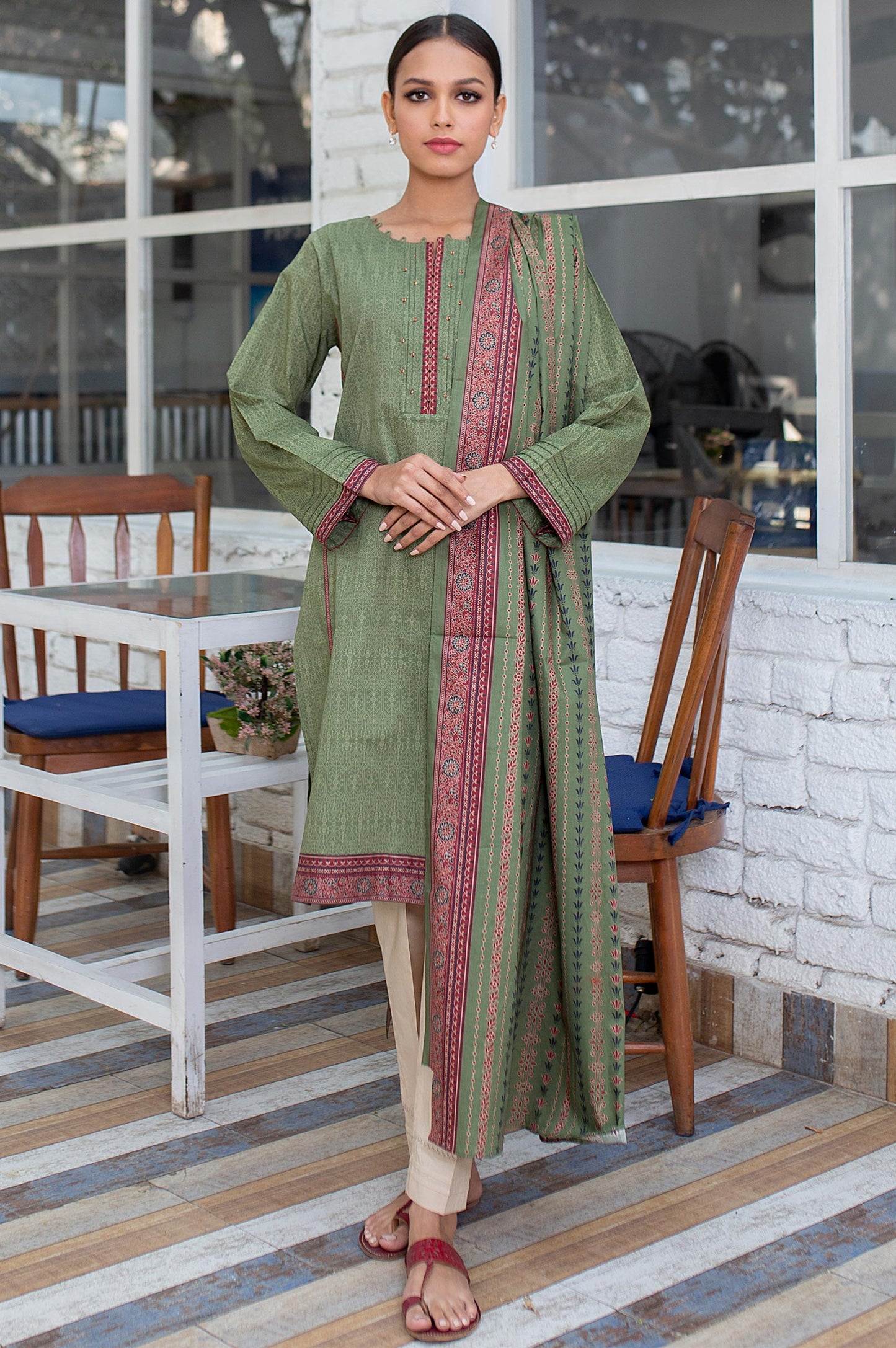 Unstitched 2 Piece Printed Cambric Suit