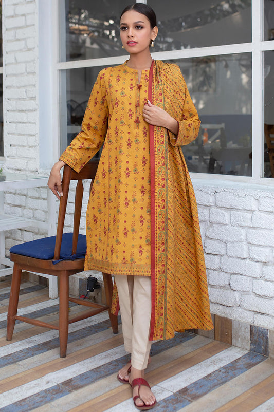 Unstitched 2 Piece Printed Cambric Suit