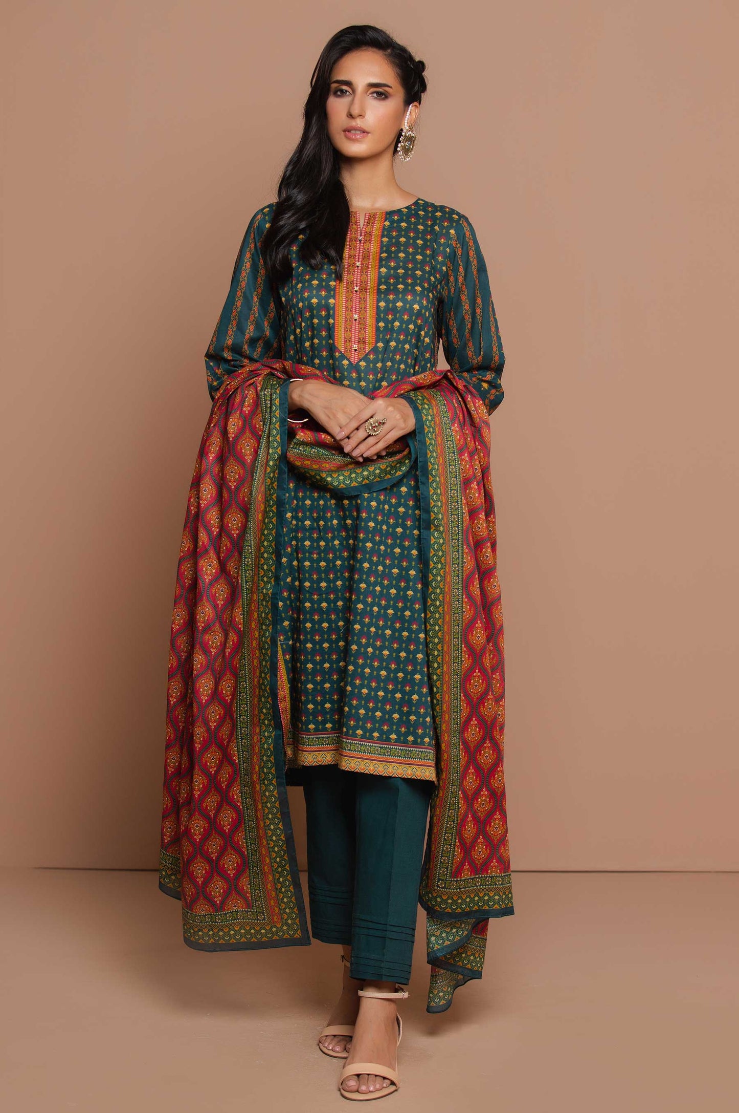 Unstitched 2 Piece Printed Lawn Suit