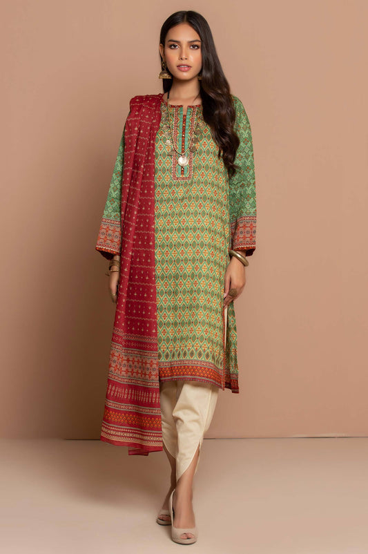 Unstitched 2 Piece Printed Cambric Suit