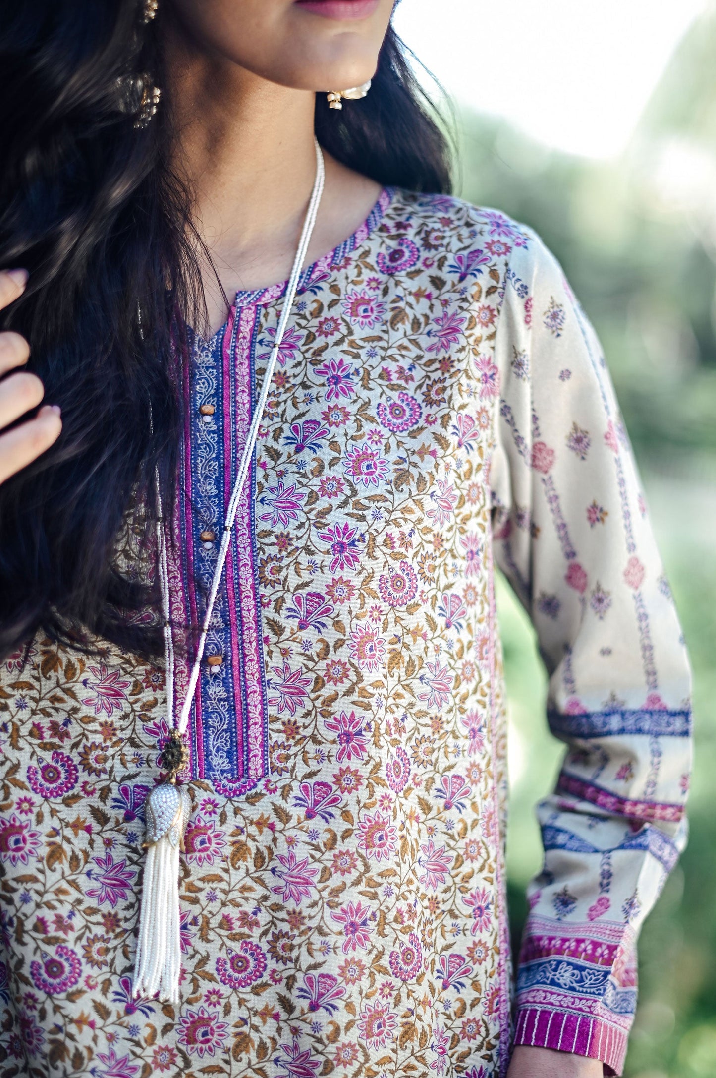 Stitched 2 Piece Printed Karandi Suit