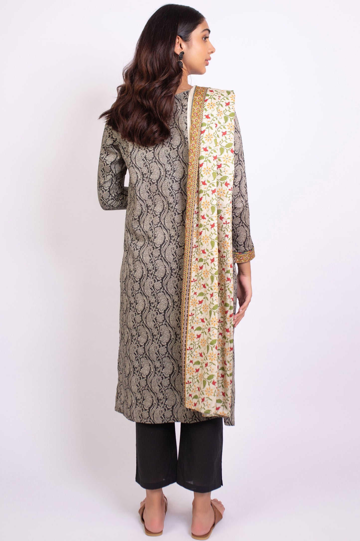Unstitched 2 Piece Embroidered Cottel Suit