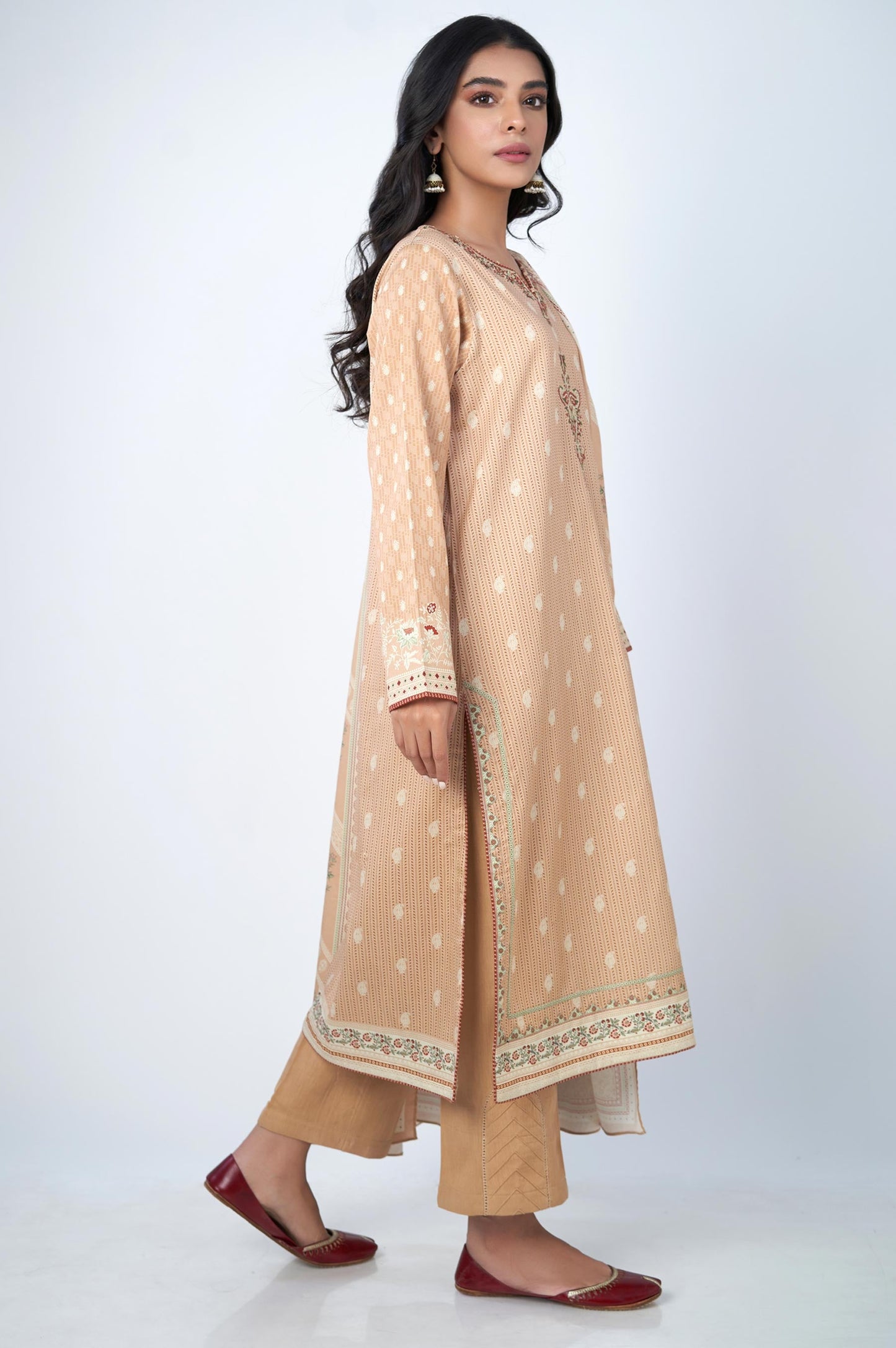 Unstitched 2 Piece Embroidered Cottel Suit