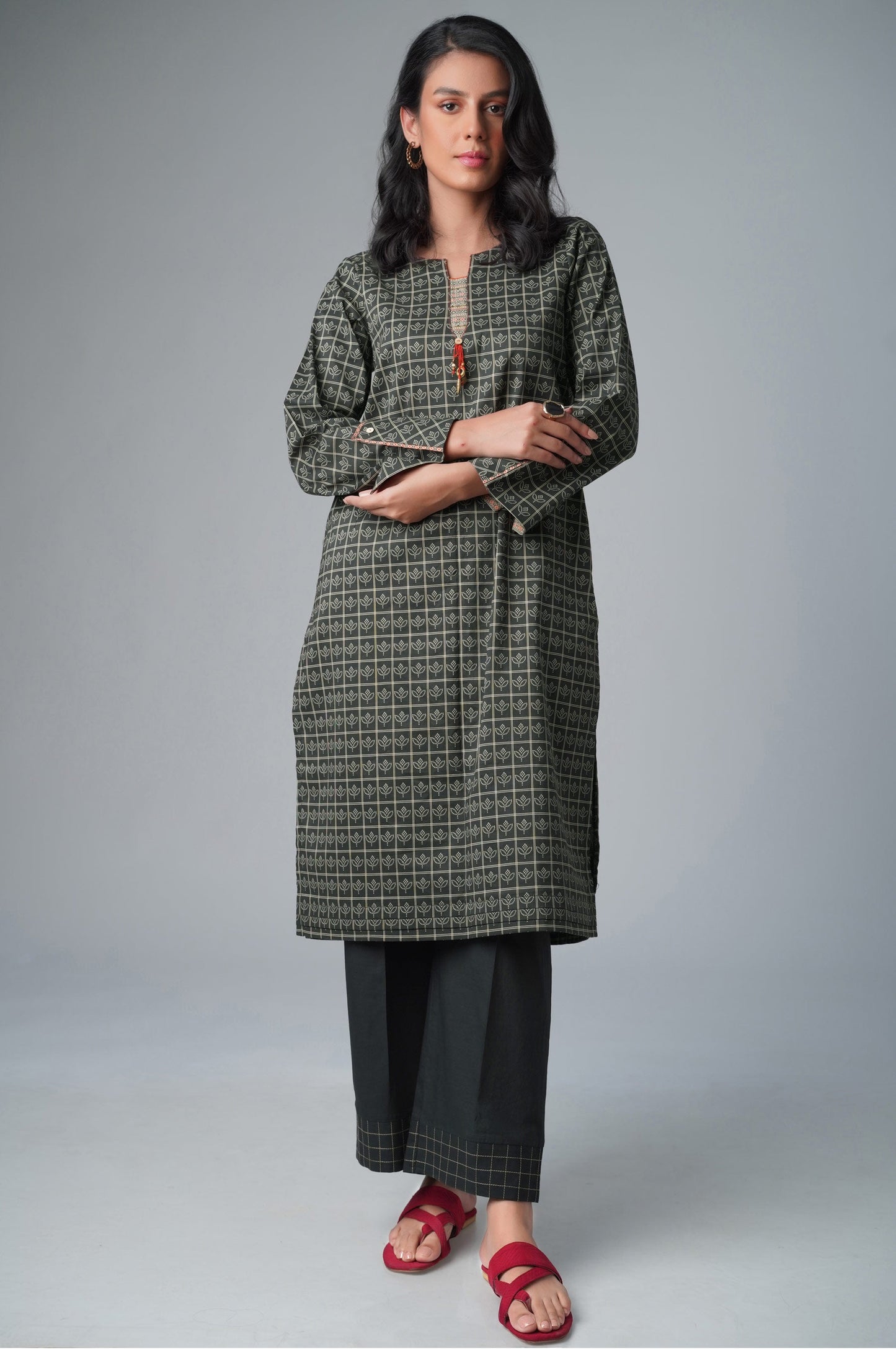 Unstitched 2 Piece Printed Lawn Suit