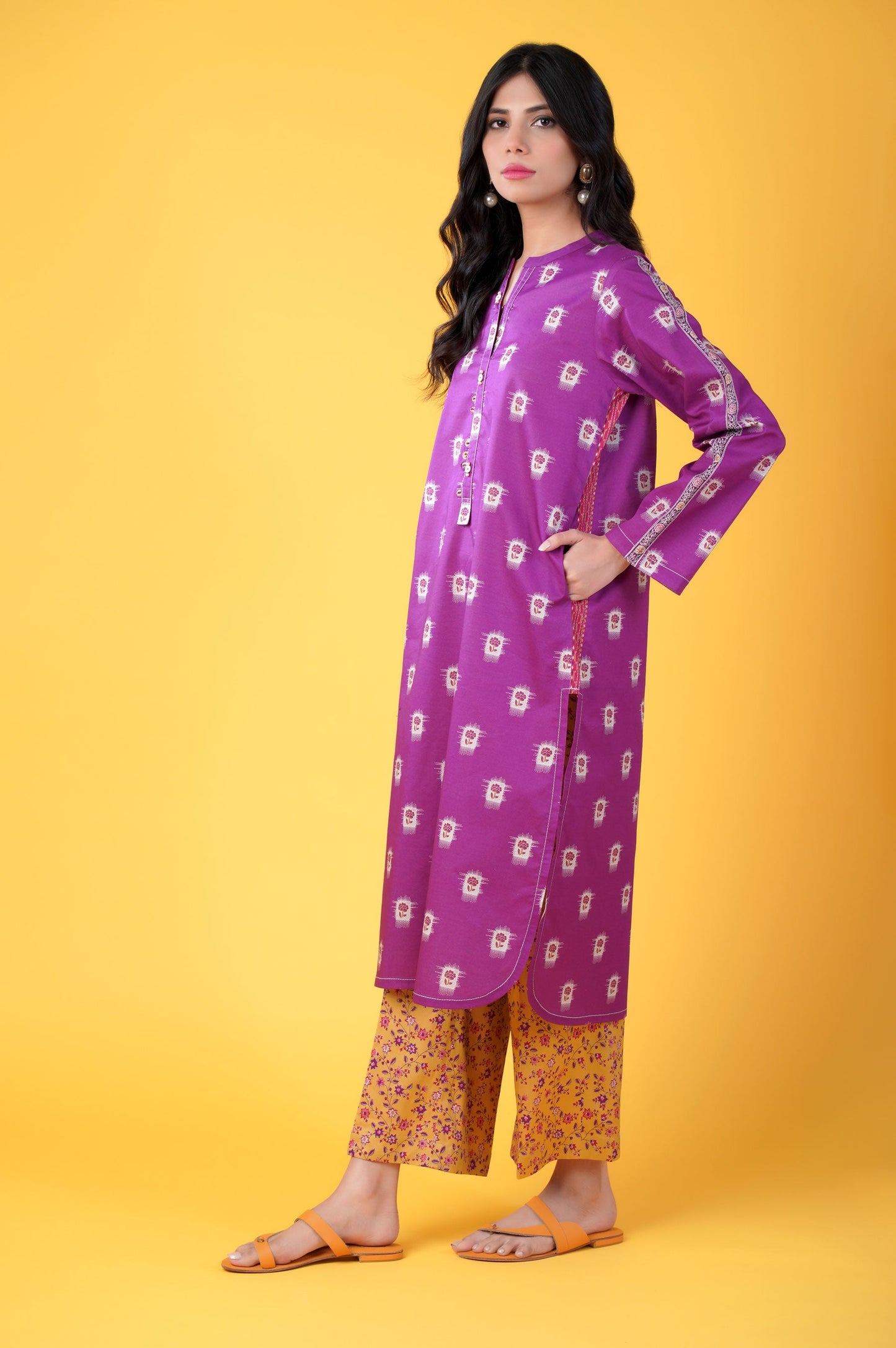 Unstitched 2 Piece Printed Lawn Suit