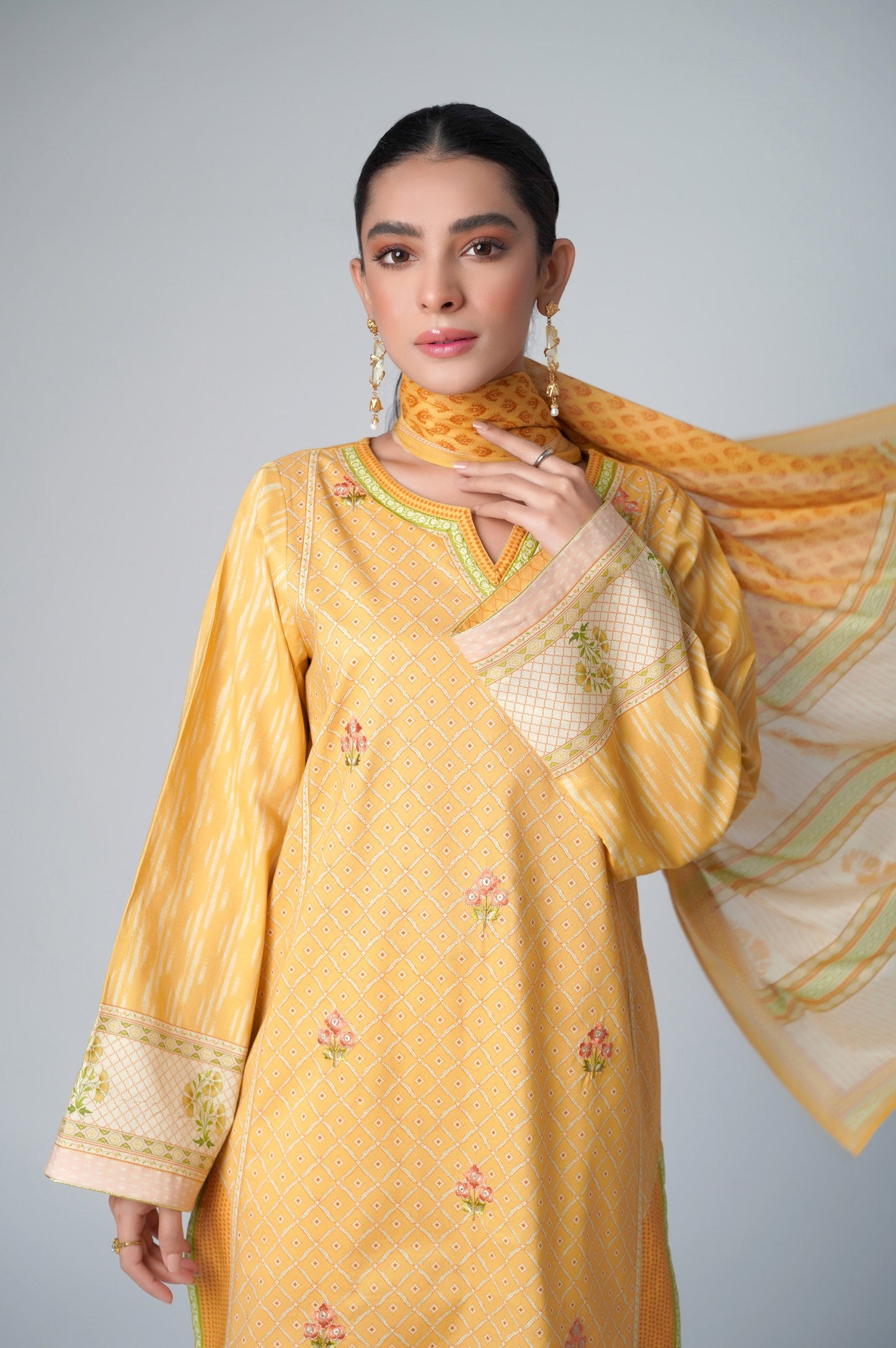Unstitched 2 Piece Printed Lawn Suit