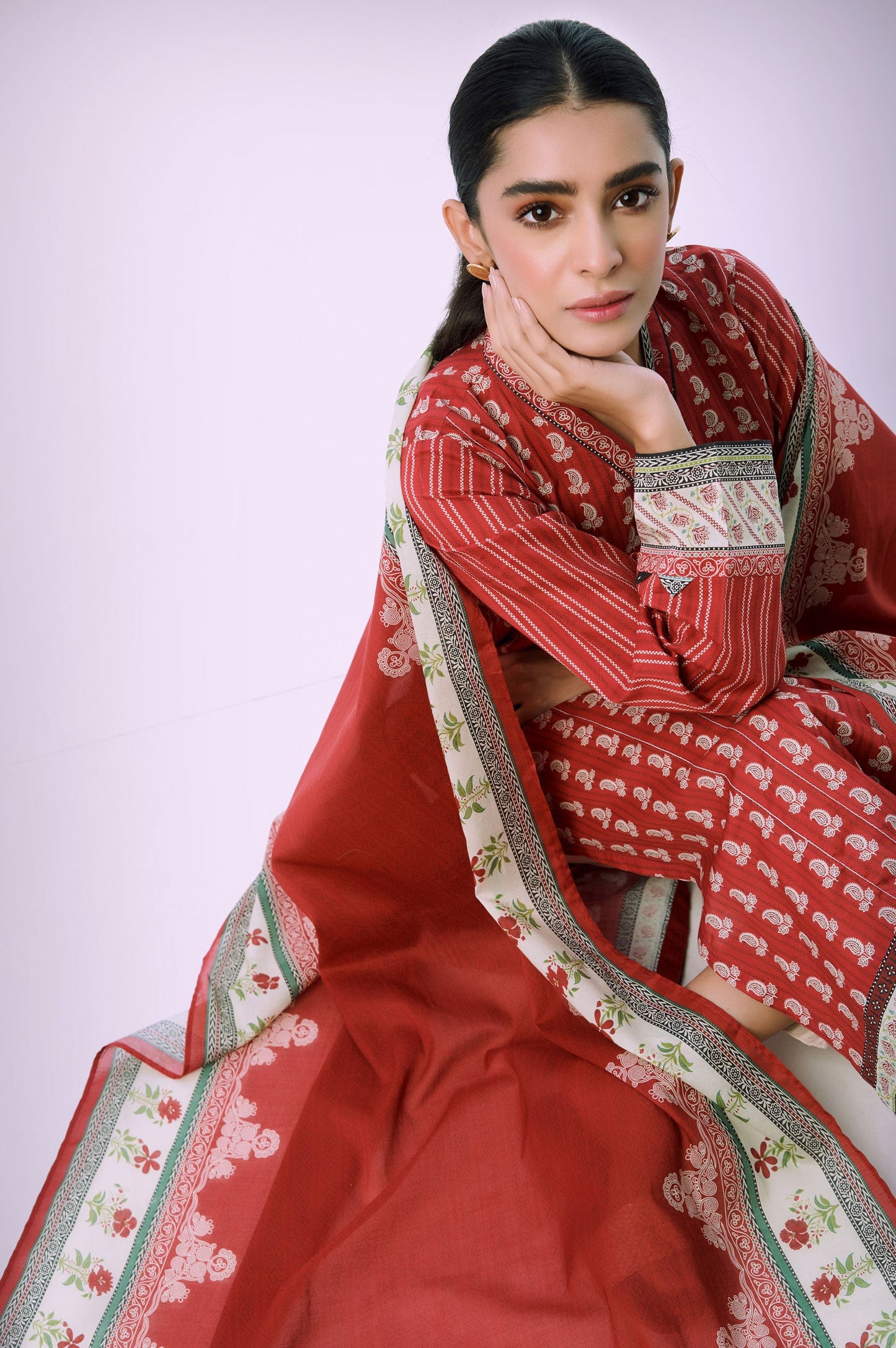 Unstitched 2 Piece Printed Lawn Suit