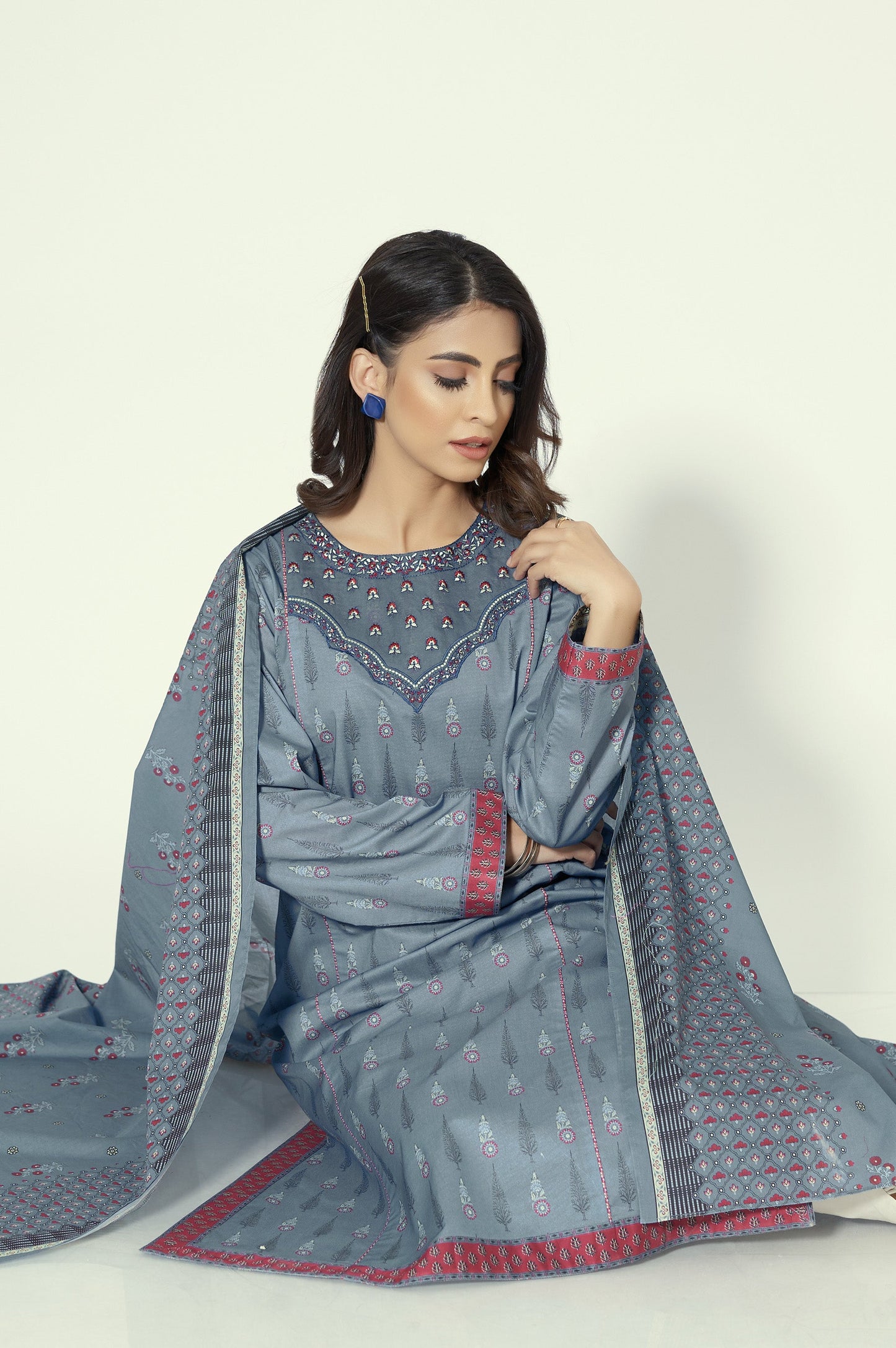 Unstitched 2 Piece Printed Lawn Suit