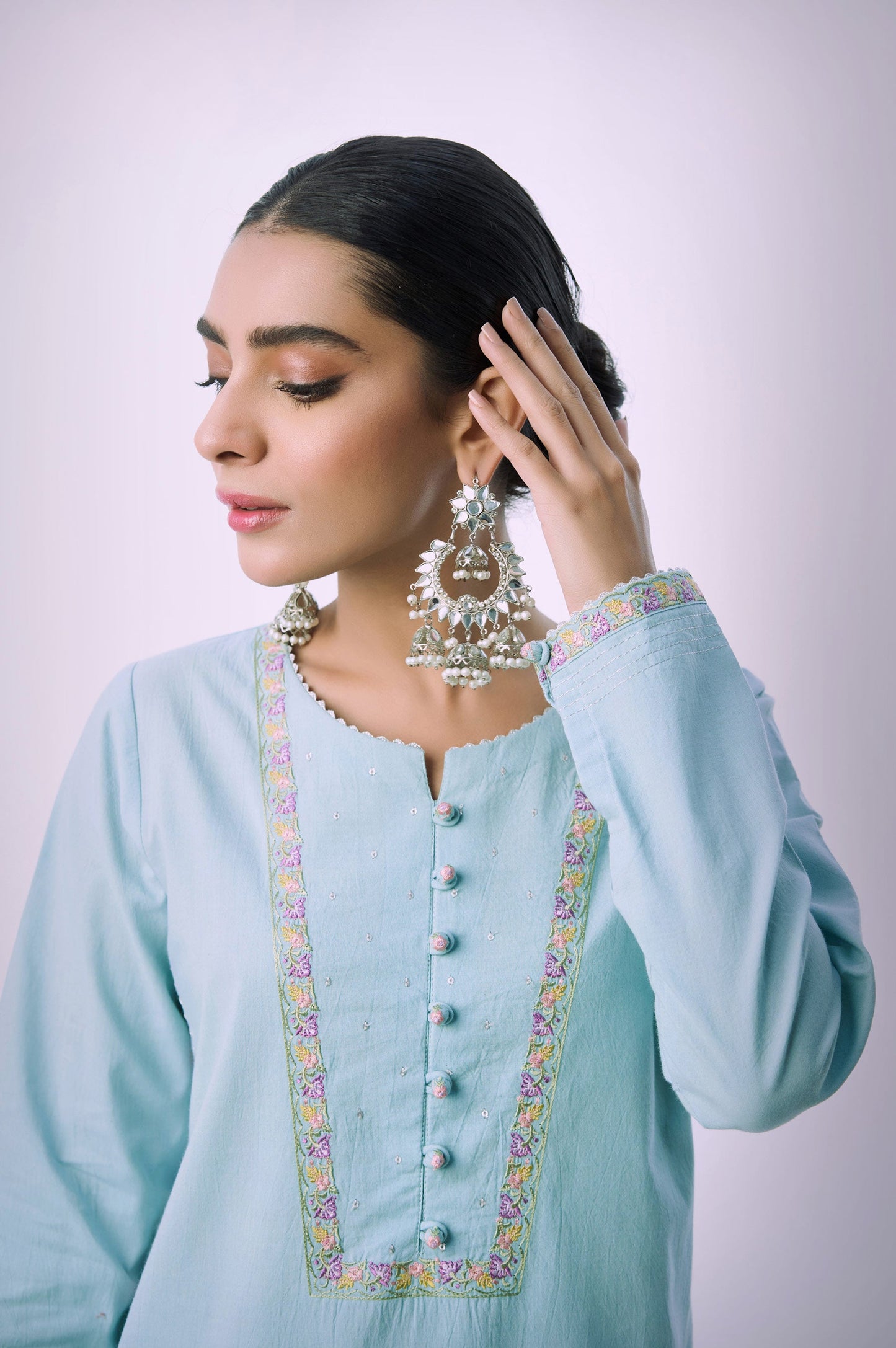 Unstitched 2 Piece Embroidered Cambric Suit