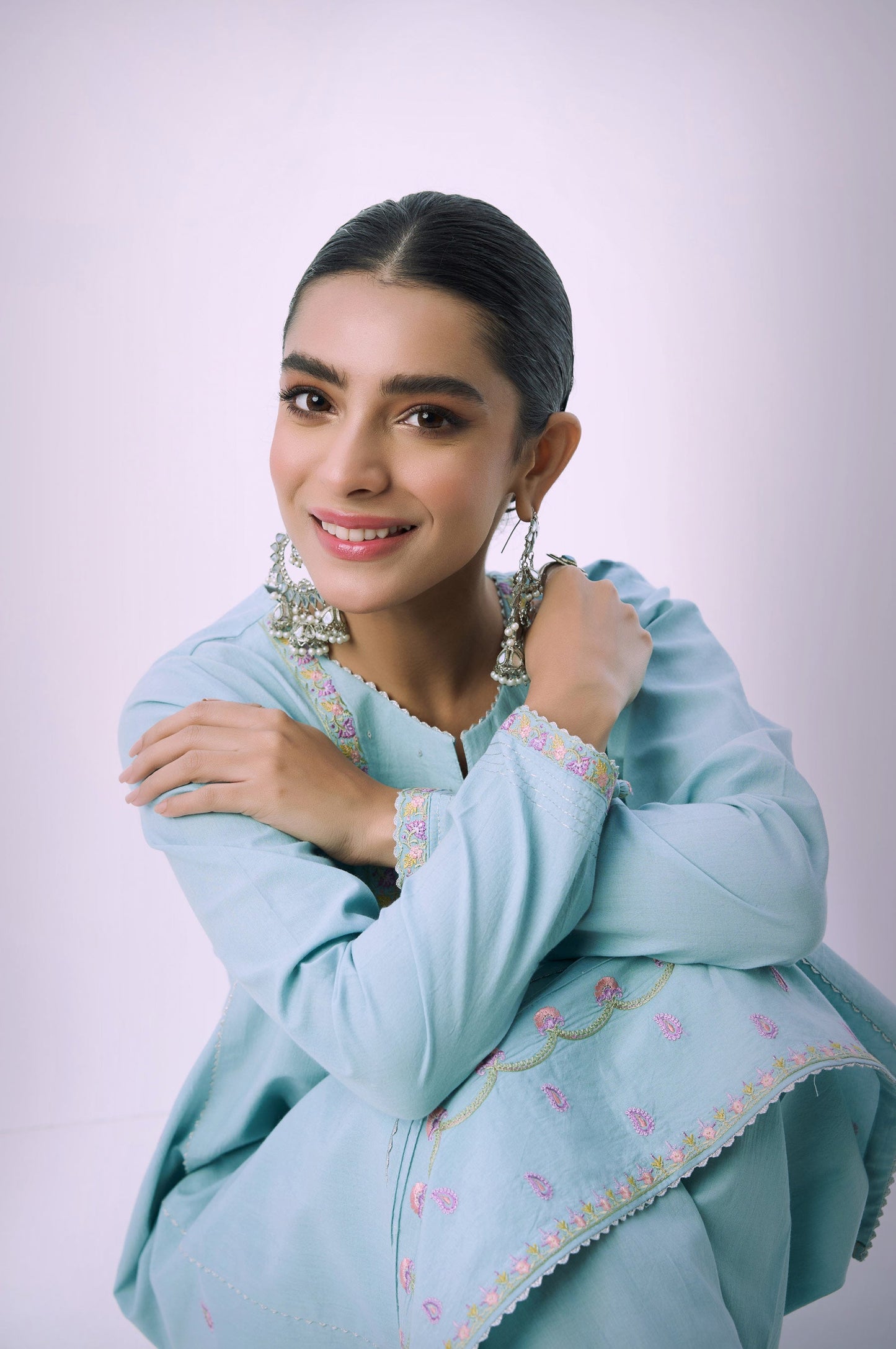 Unstitched 2 Piece Embroidered Cambric Suit