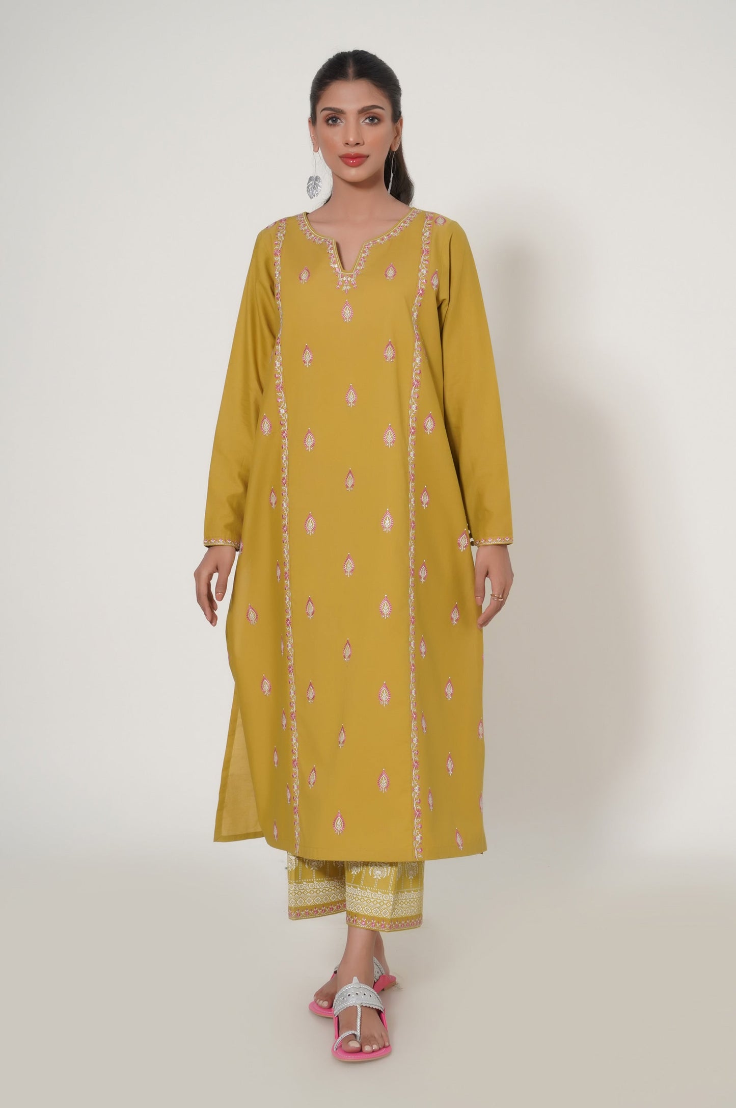 Unstitched 2 Piece Embroidered Cambric Suit