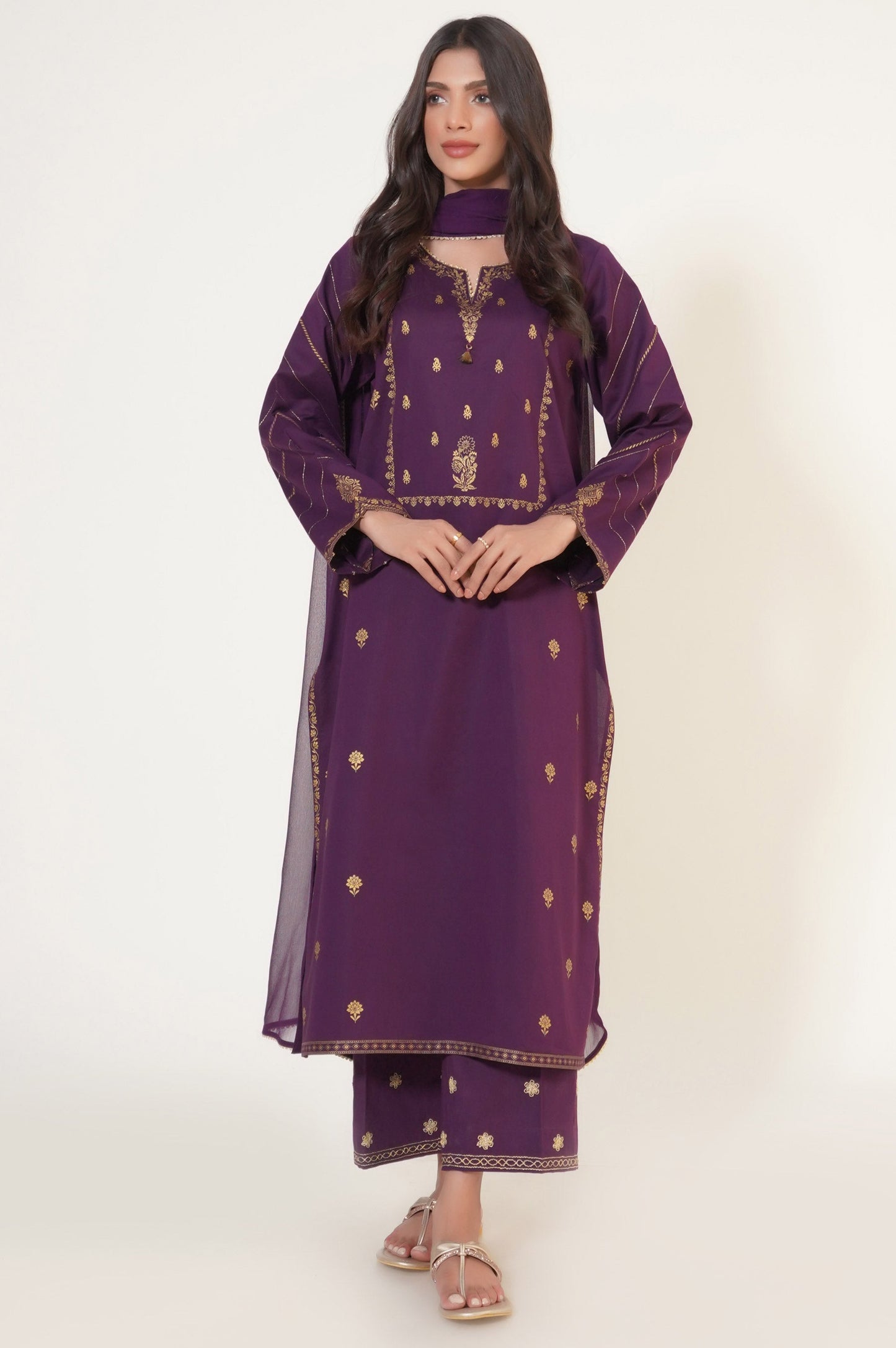 Unstitched 2 Piece Paste Printed Lawn Suit