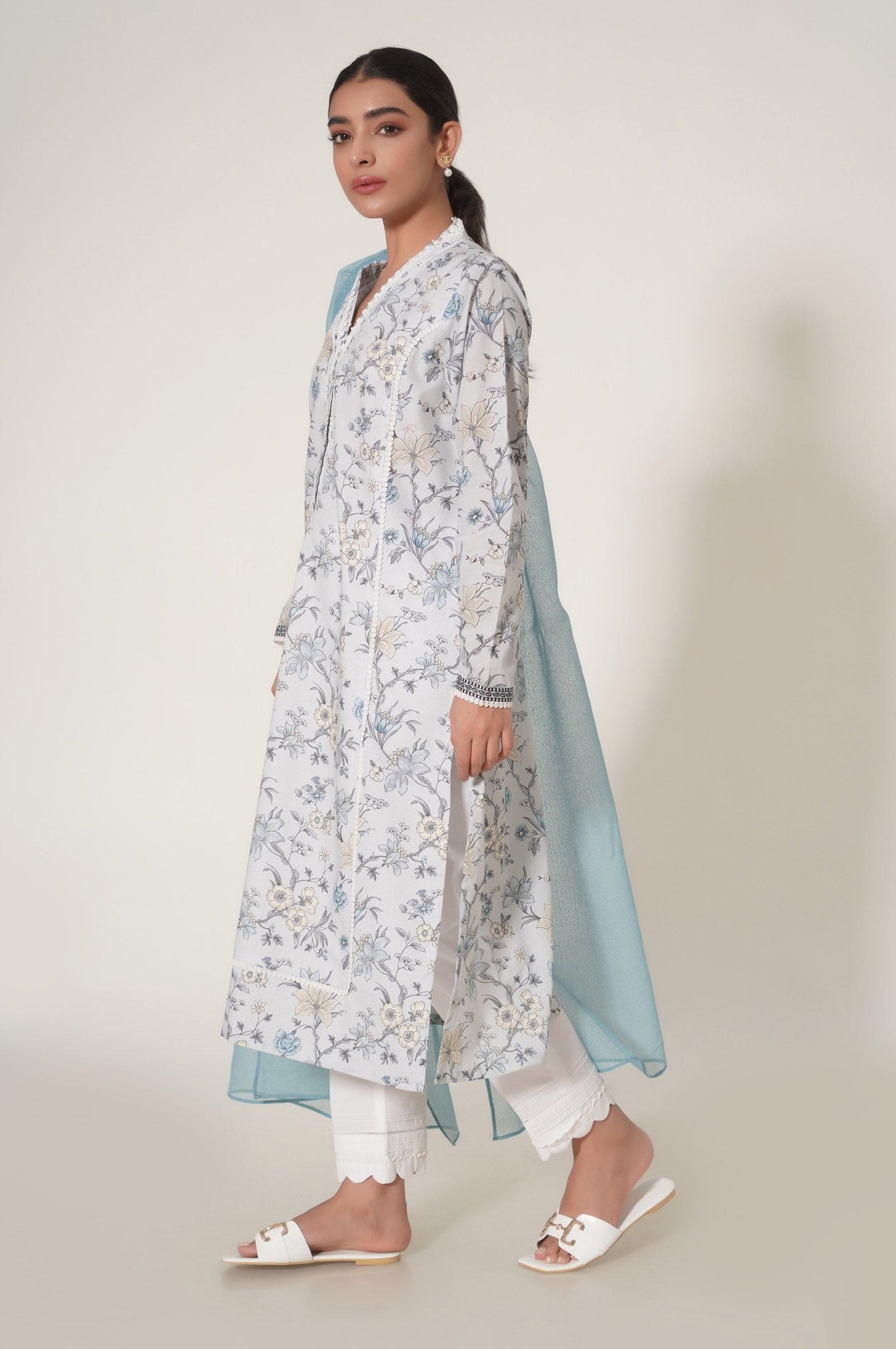 Unstitched 2 Piece Printed Cambric Suit