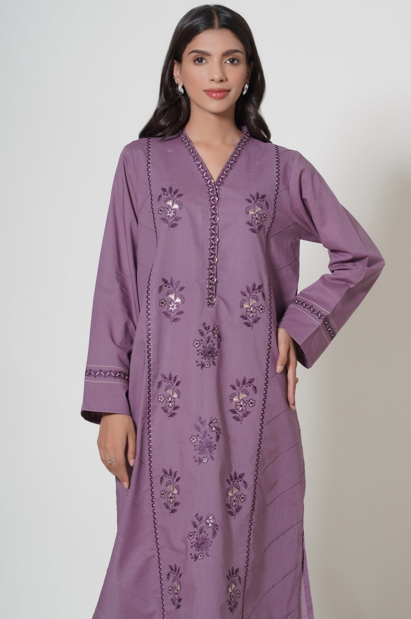 Unstitched 2 Piece Embroidered Cambric Suit
