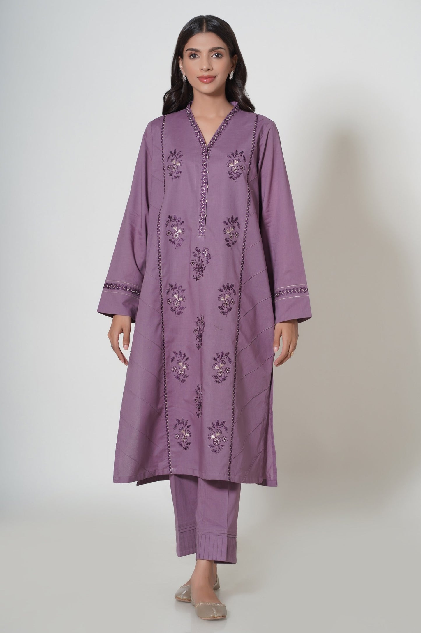 Unstitched 2 Piece Embroidered Cambric Suit