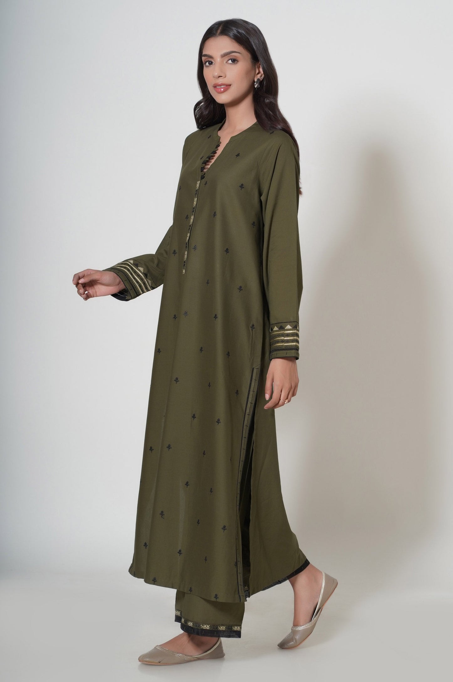 Unstitched 2 Piece Embroidered Cambric Suit