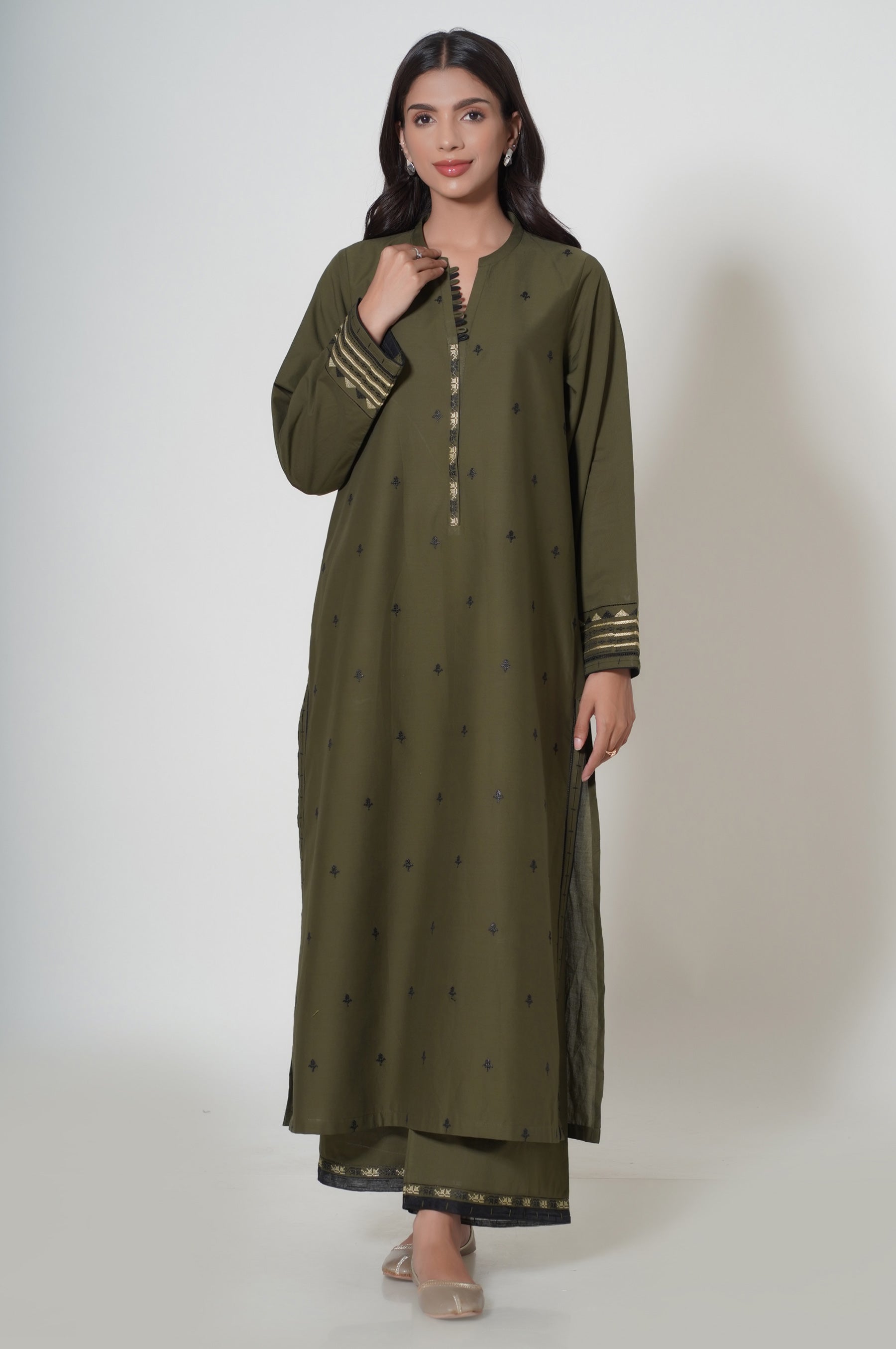 Unstitched 2 Piece Embroidered Cambric Suit