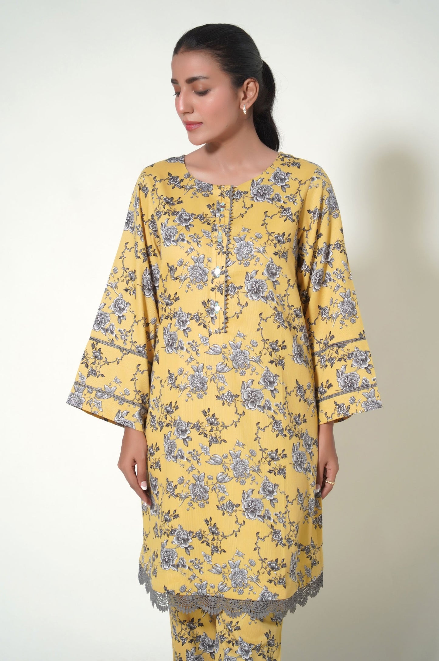Unstitched 2 Piece Printed Cottel Suit