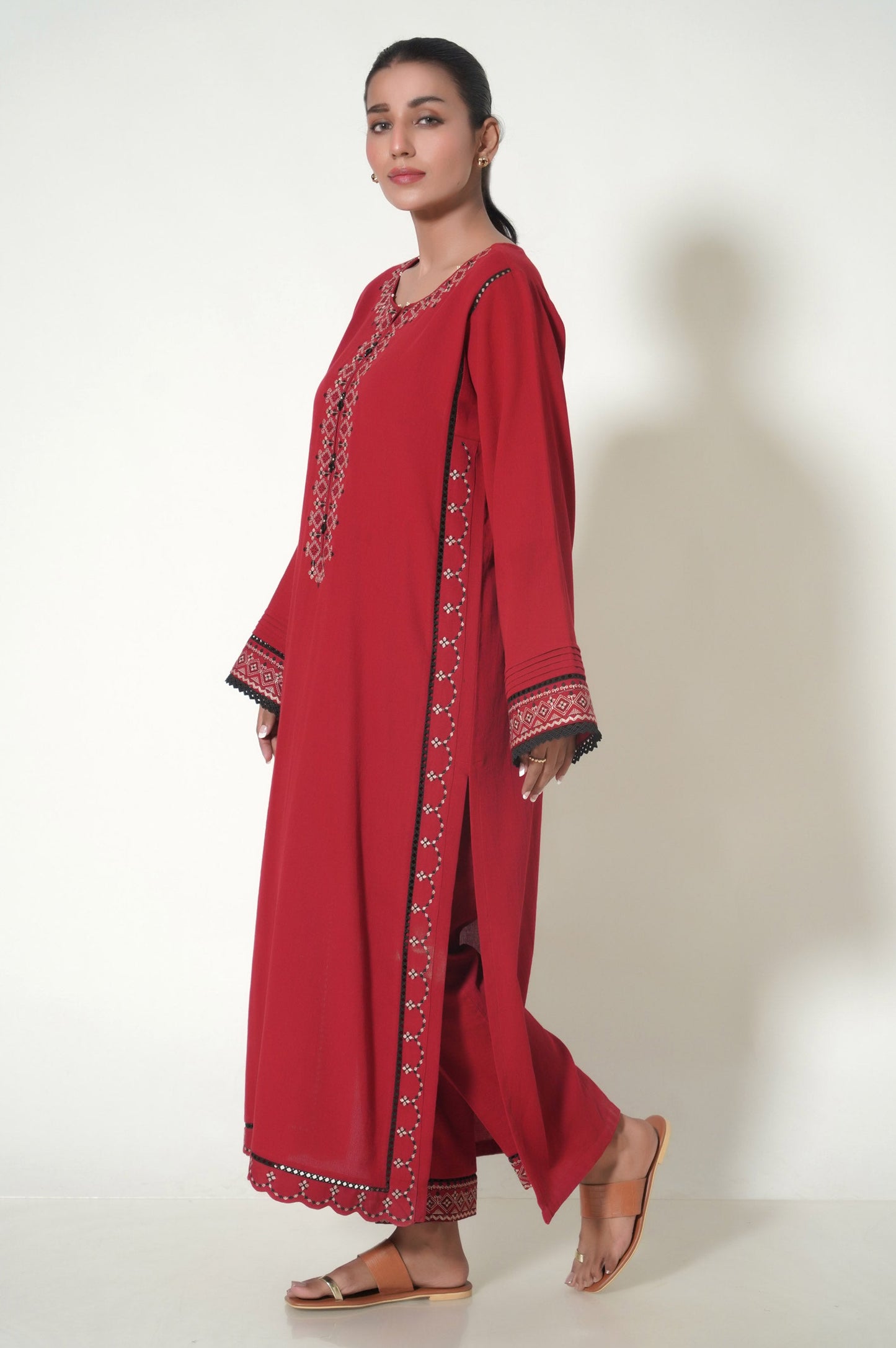 Unstitched 2 Piece Embroidered Cottel Suit