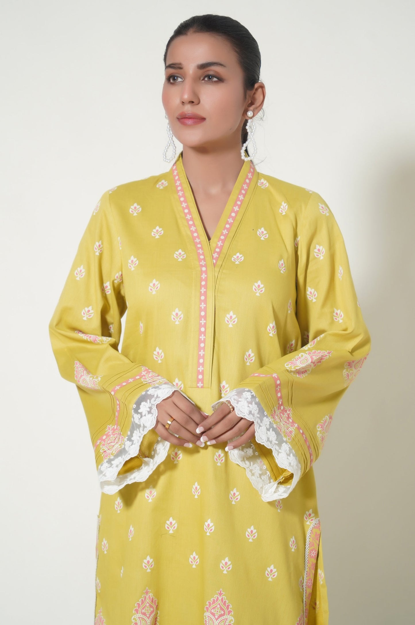 Unstitched 2 Piece Paste Printed Cottel Suit