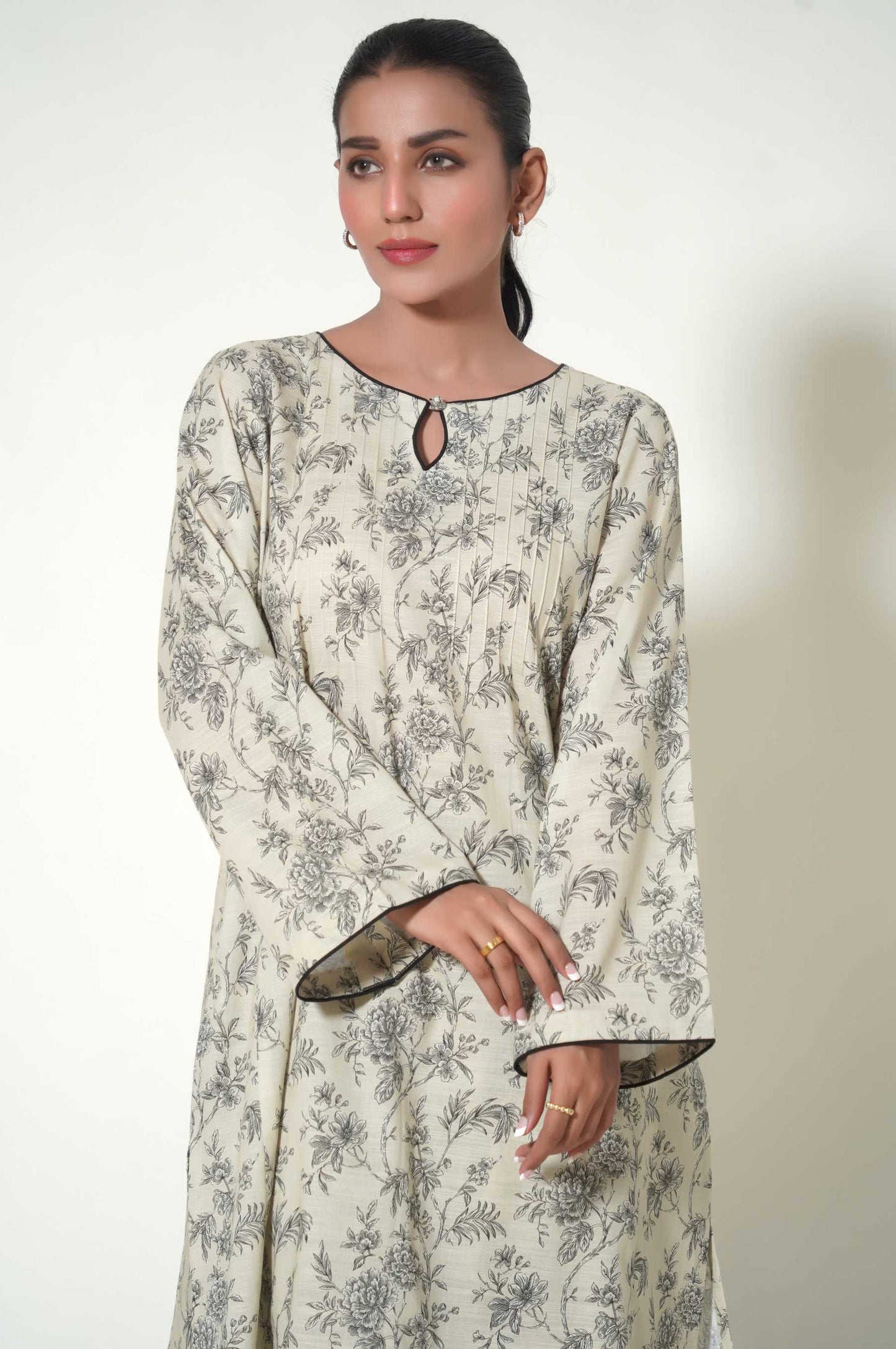Stitched 2 Piece Printed Khaddar Suit