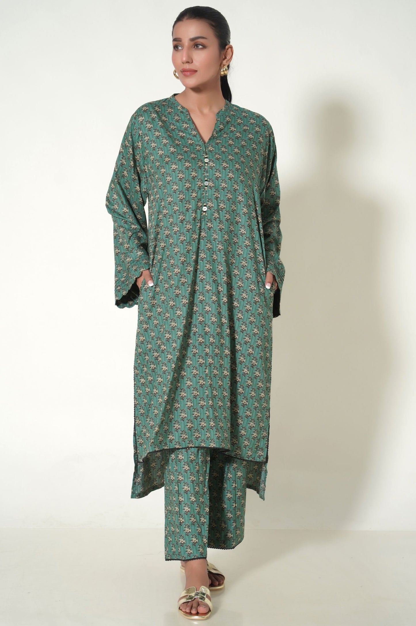 Unstitched 2 Piece Printed Suit