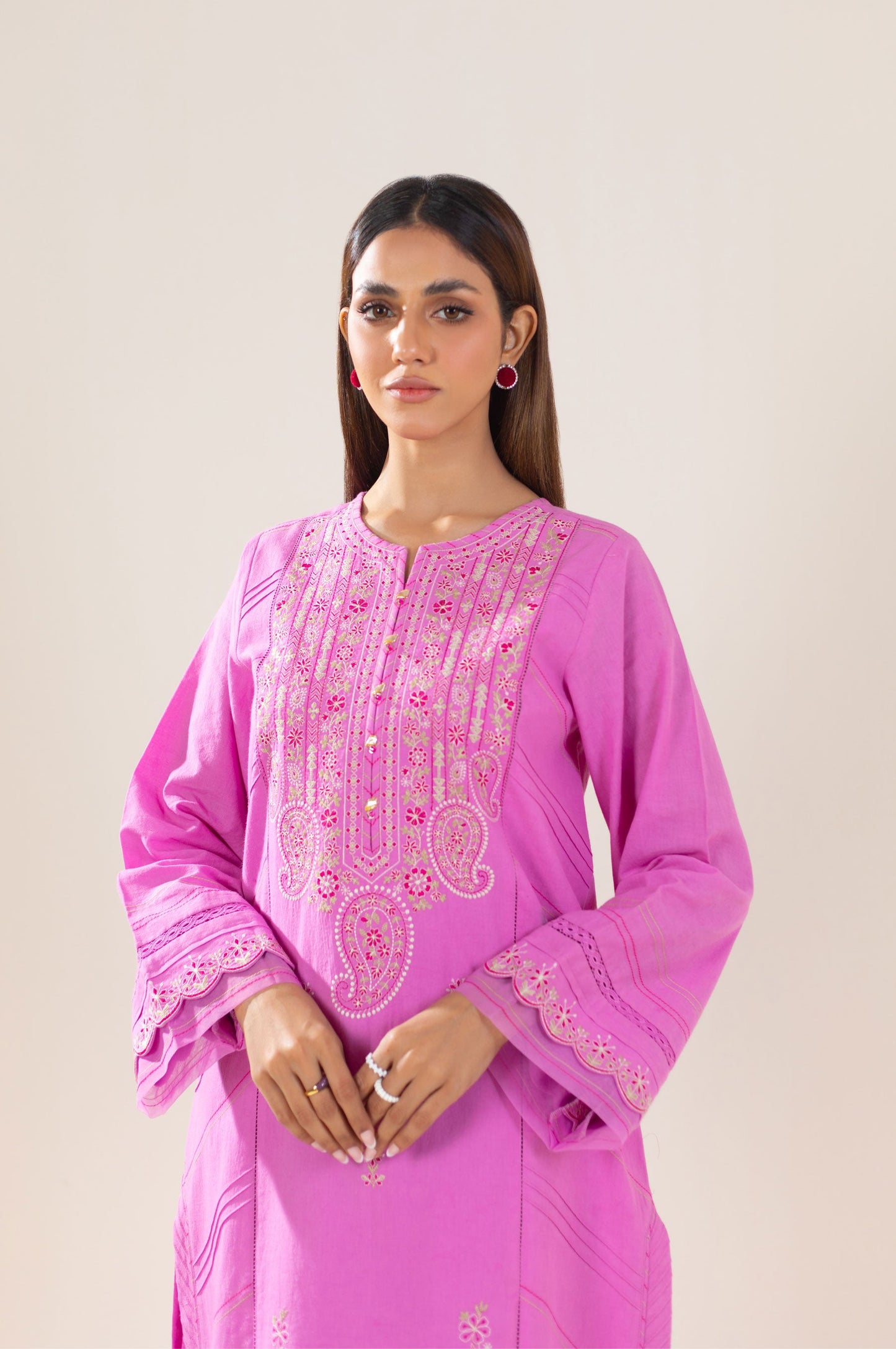 Unstitched 2 Piece Embroidered Lawn Suit