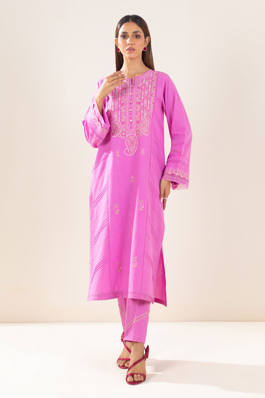 Unstitched 2 Piece Embroidered Lawn Suit