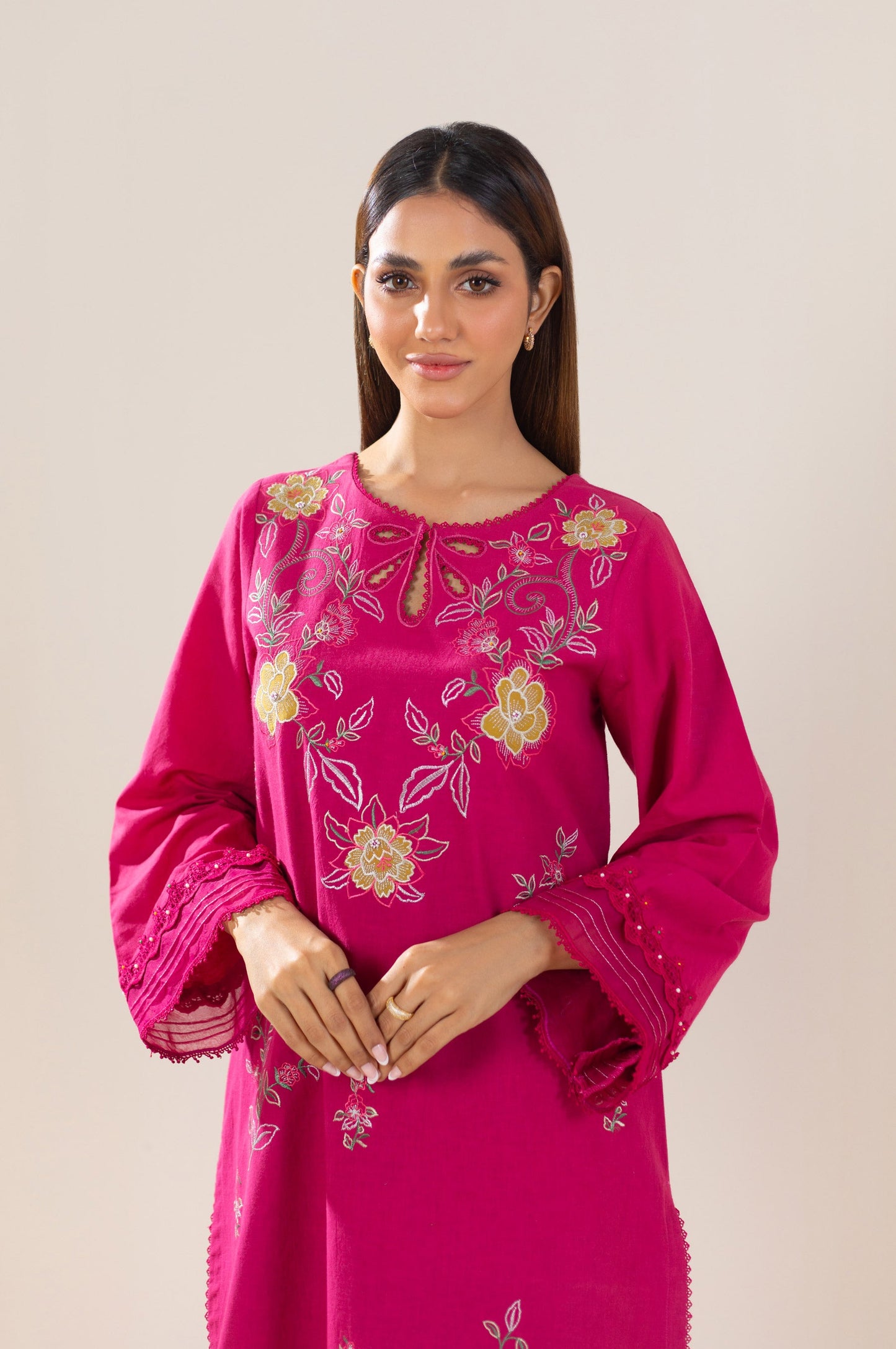 Unstitched 2 Piece Embroidered Lawn Suit
